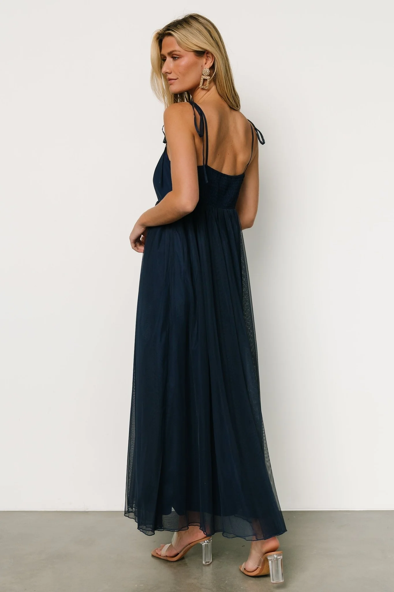 Fiona Tulle Maxi Dress | Midnight Blue