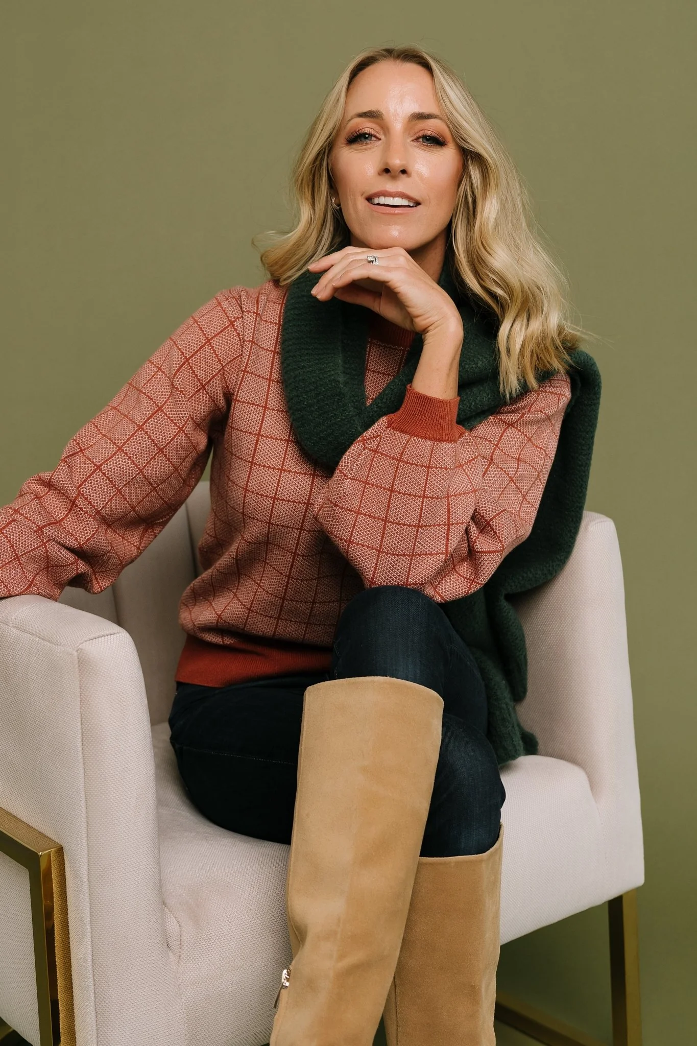 Ryland Bubble Sleeve Sweater | Rust