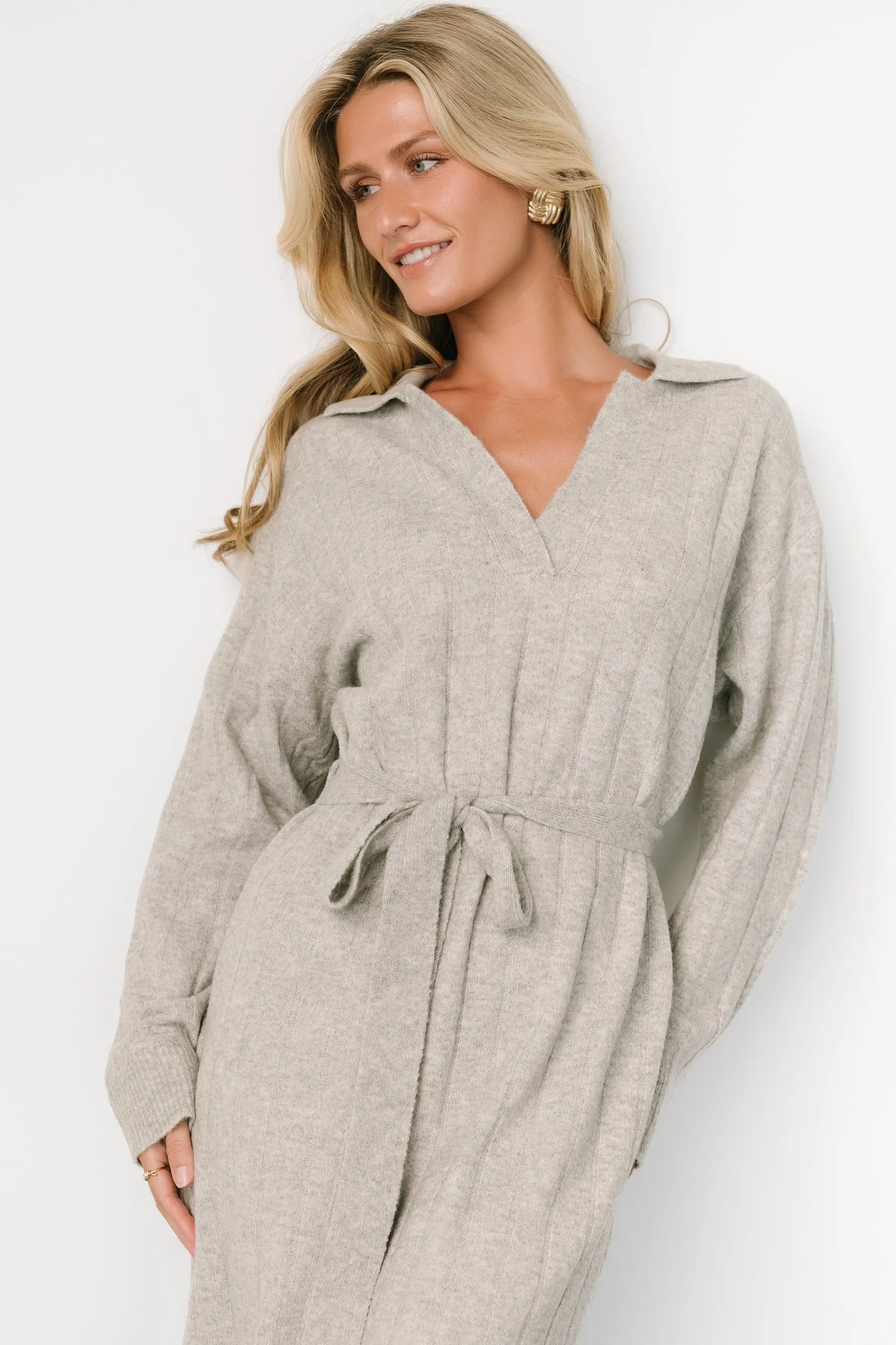 Barrie Sweater Dress | Gray