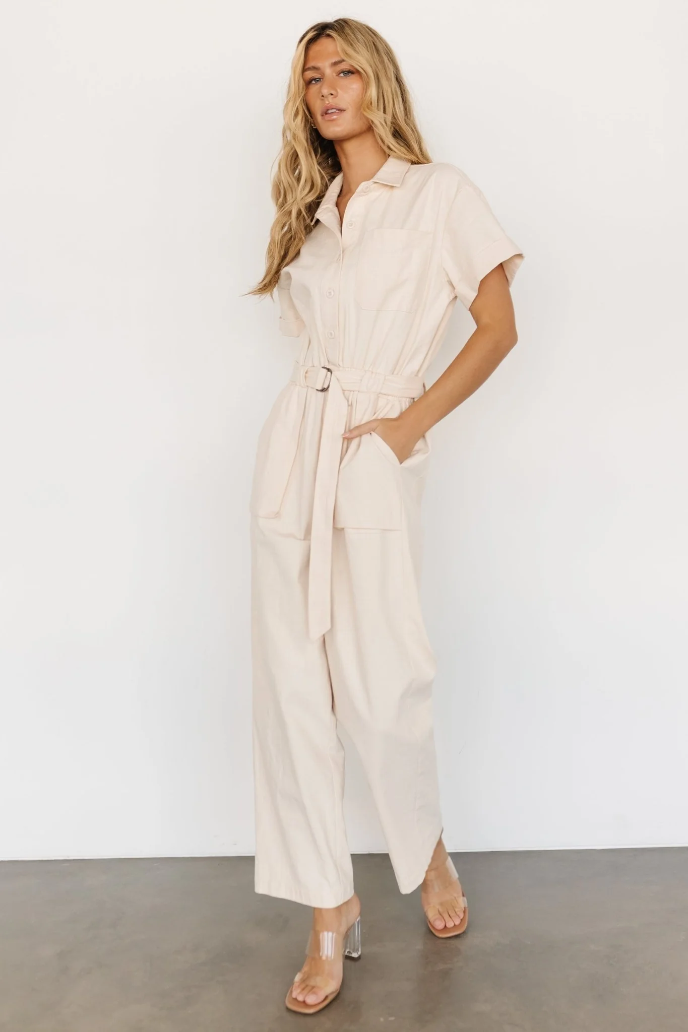 Newport Jumpsuit | Cream