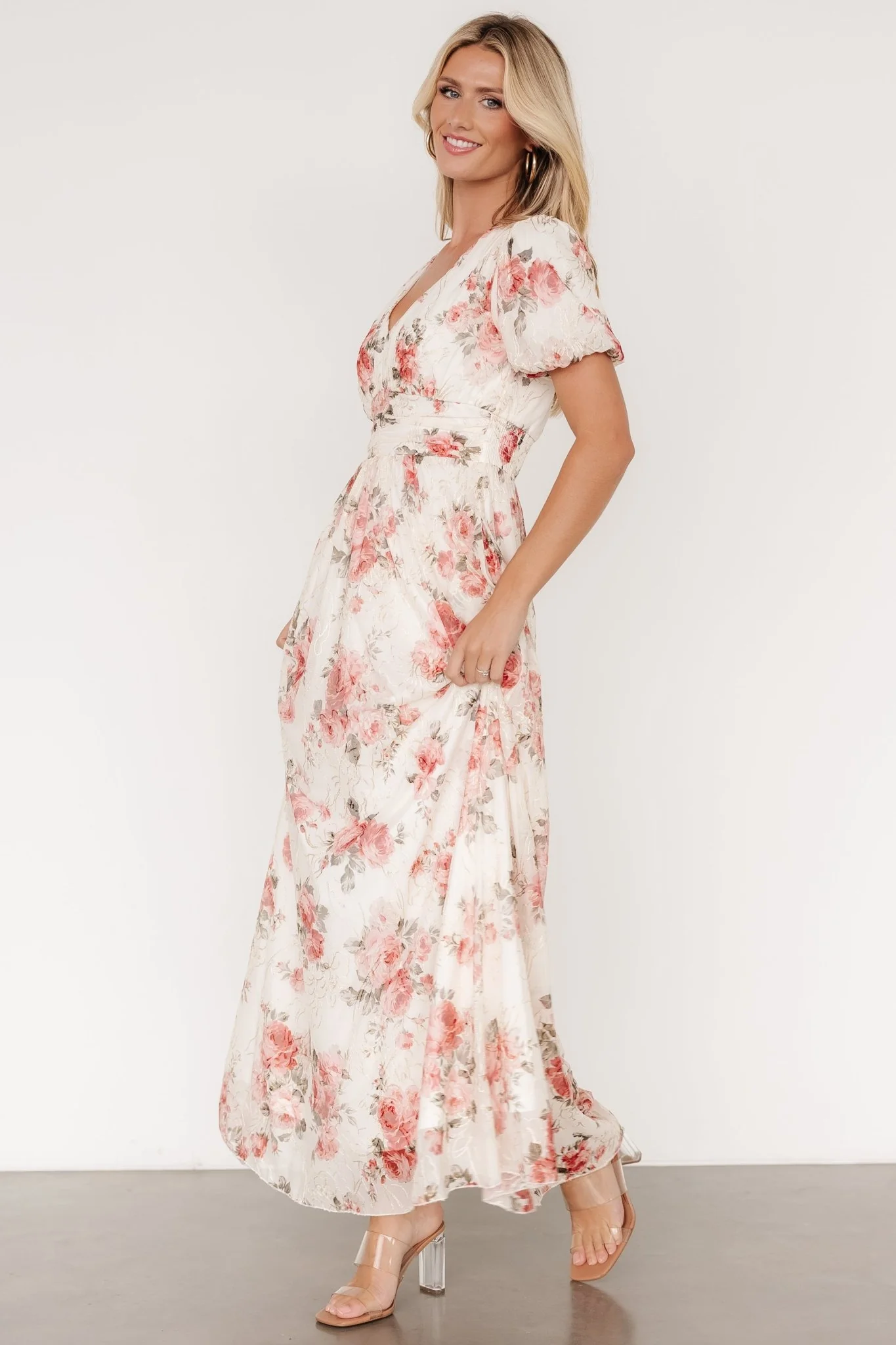 Ardley Maxi Dress | Cream + Rose Floral