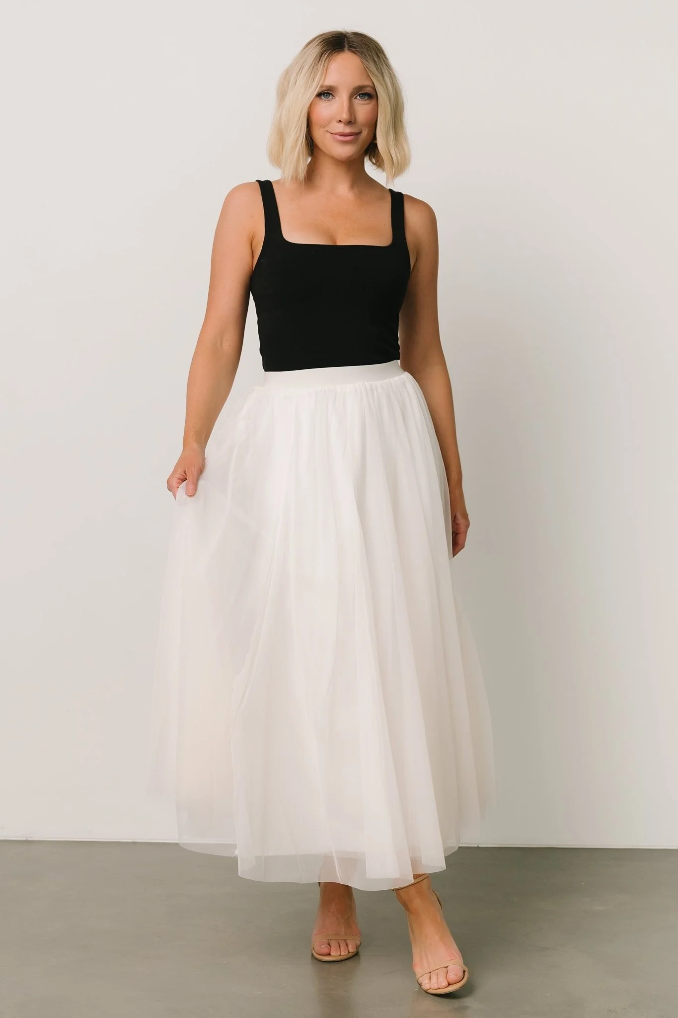 Mila Tulle Skirt | Cream