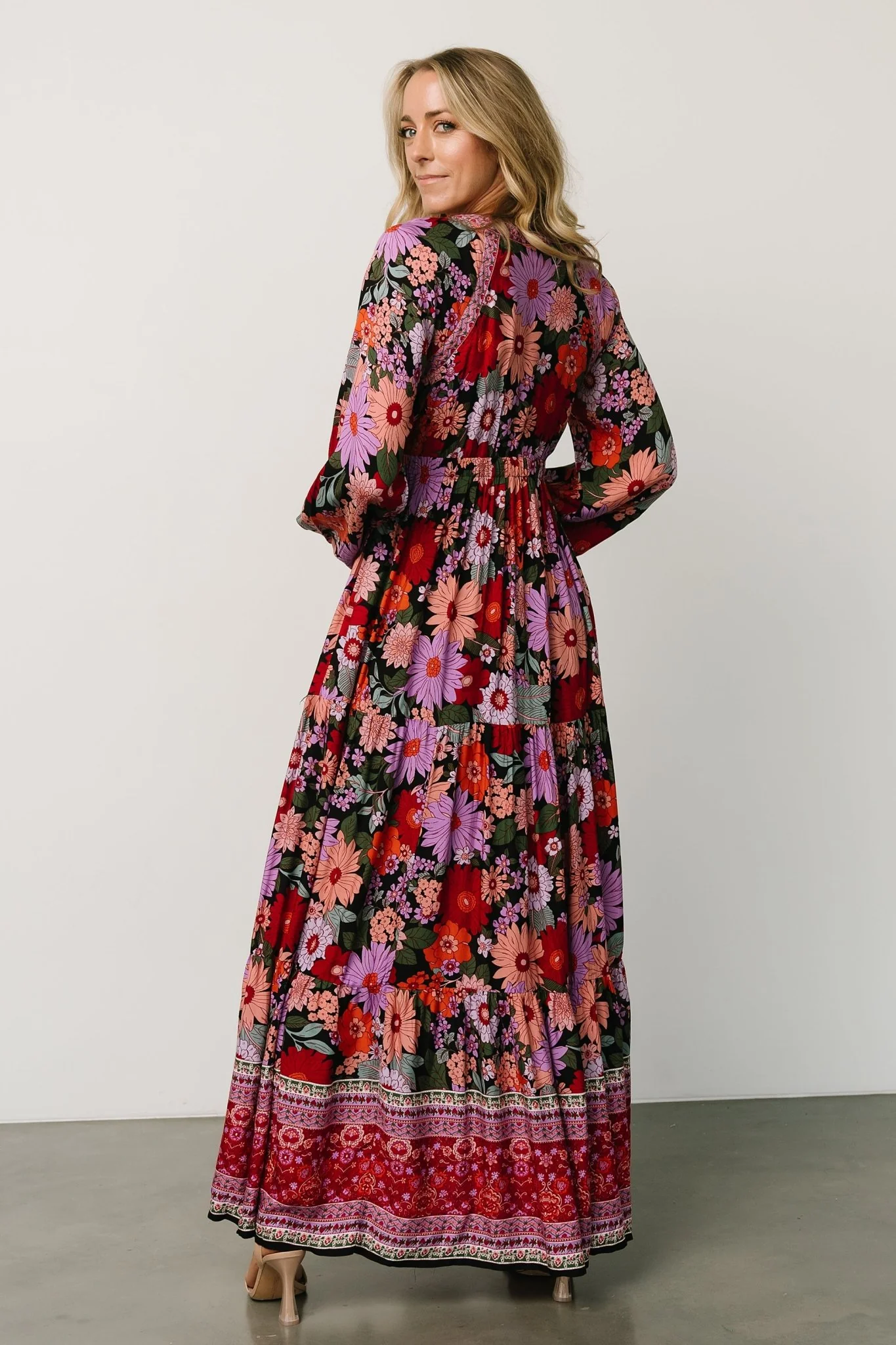 Malena Maxi Dress | Black Multi