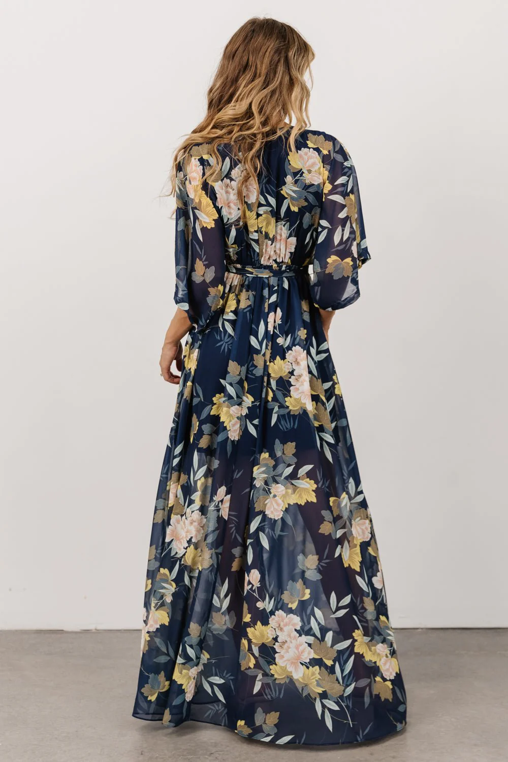 Kia Kimono Maxi Dress | Navy Floral