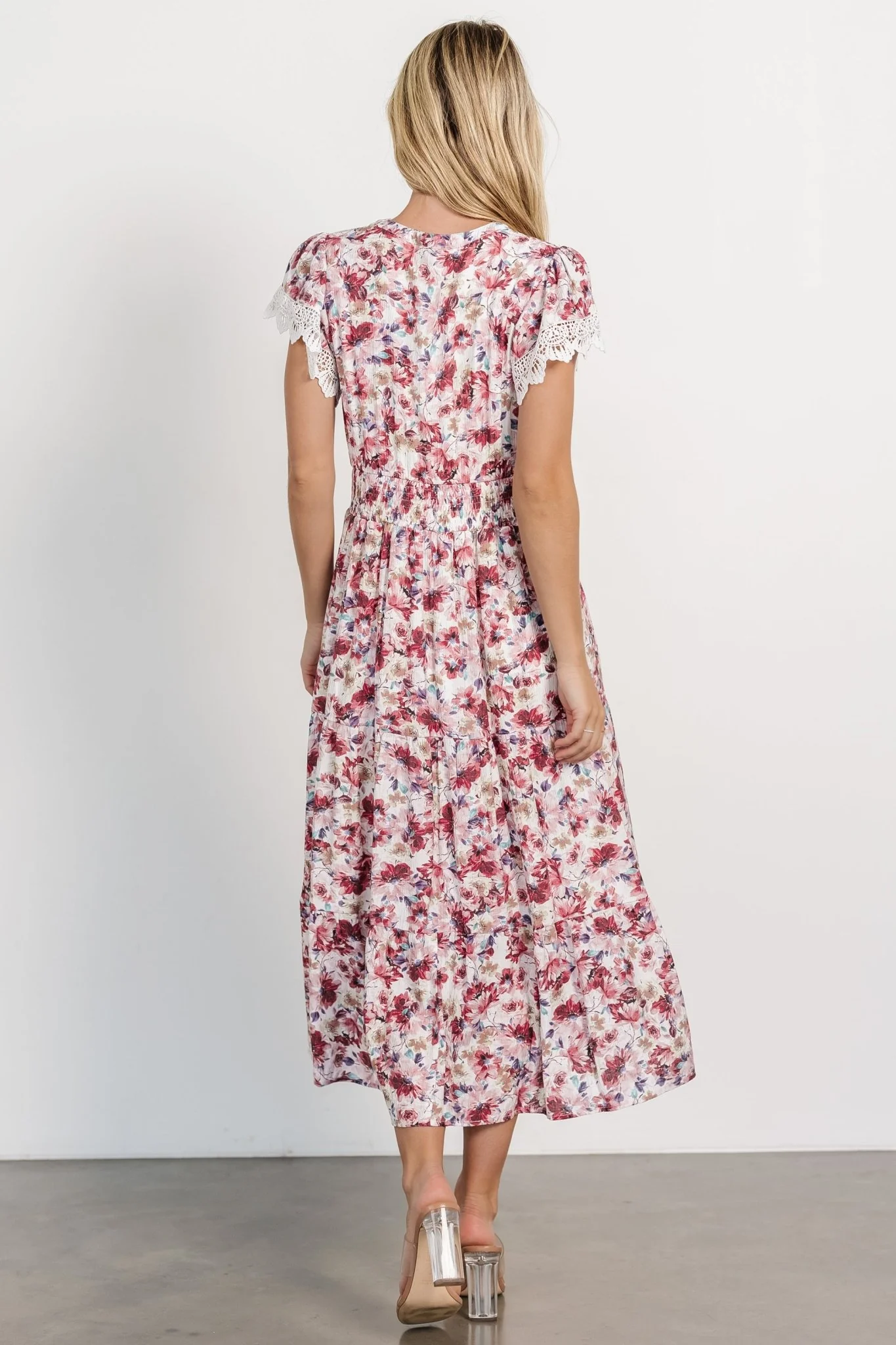 Aliyah Midi Dress | Berry Floral