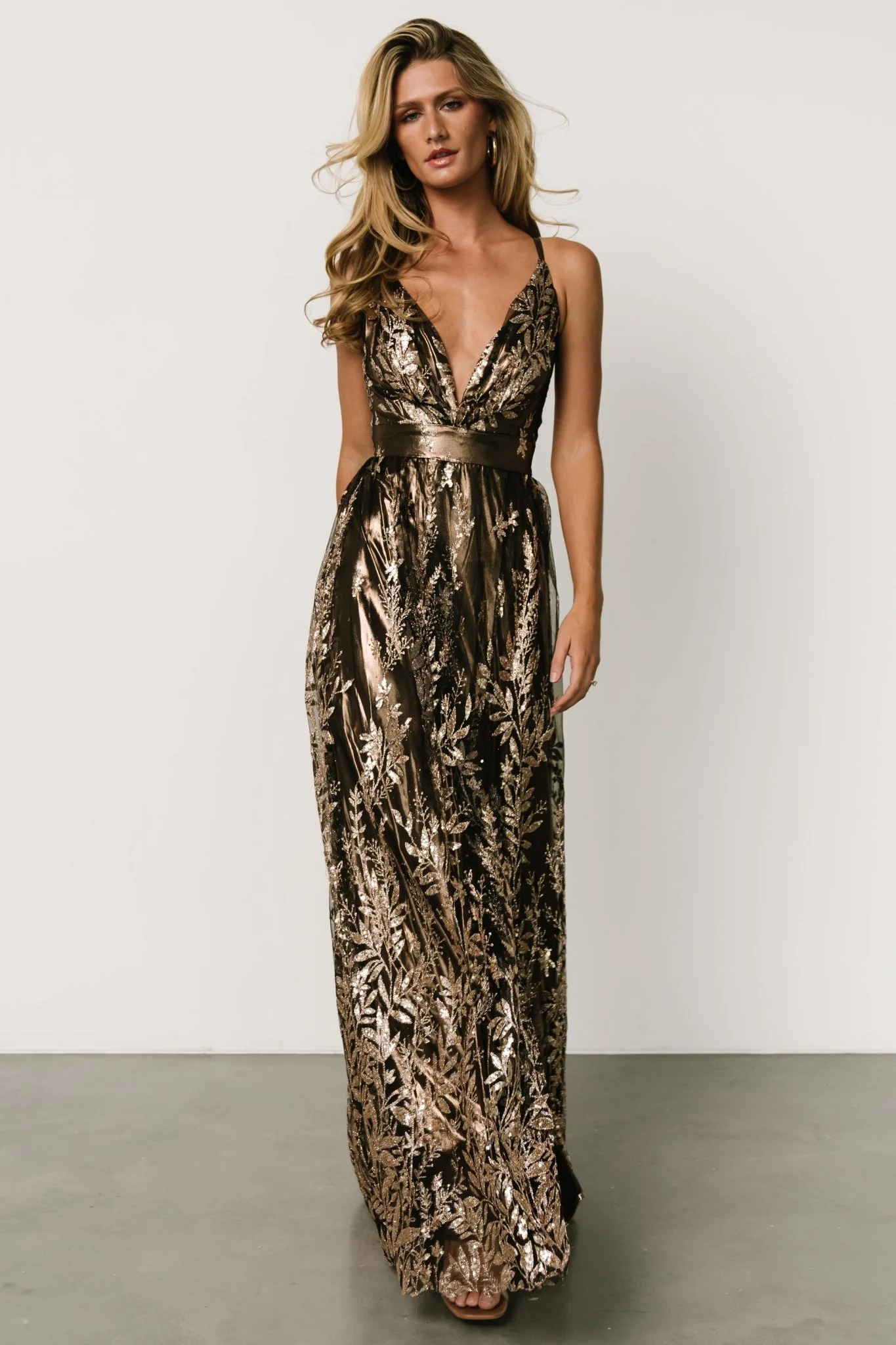 Eirena Sparkle Gown | Bronze + Gold