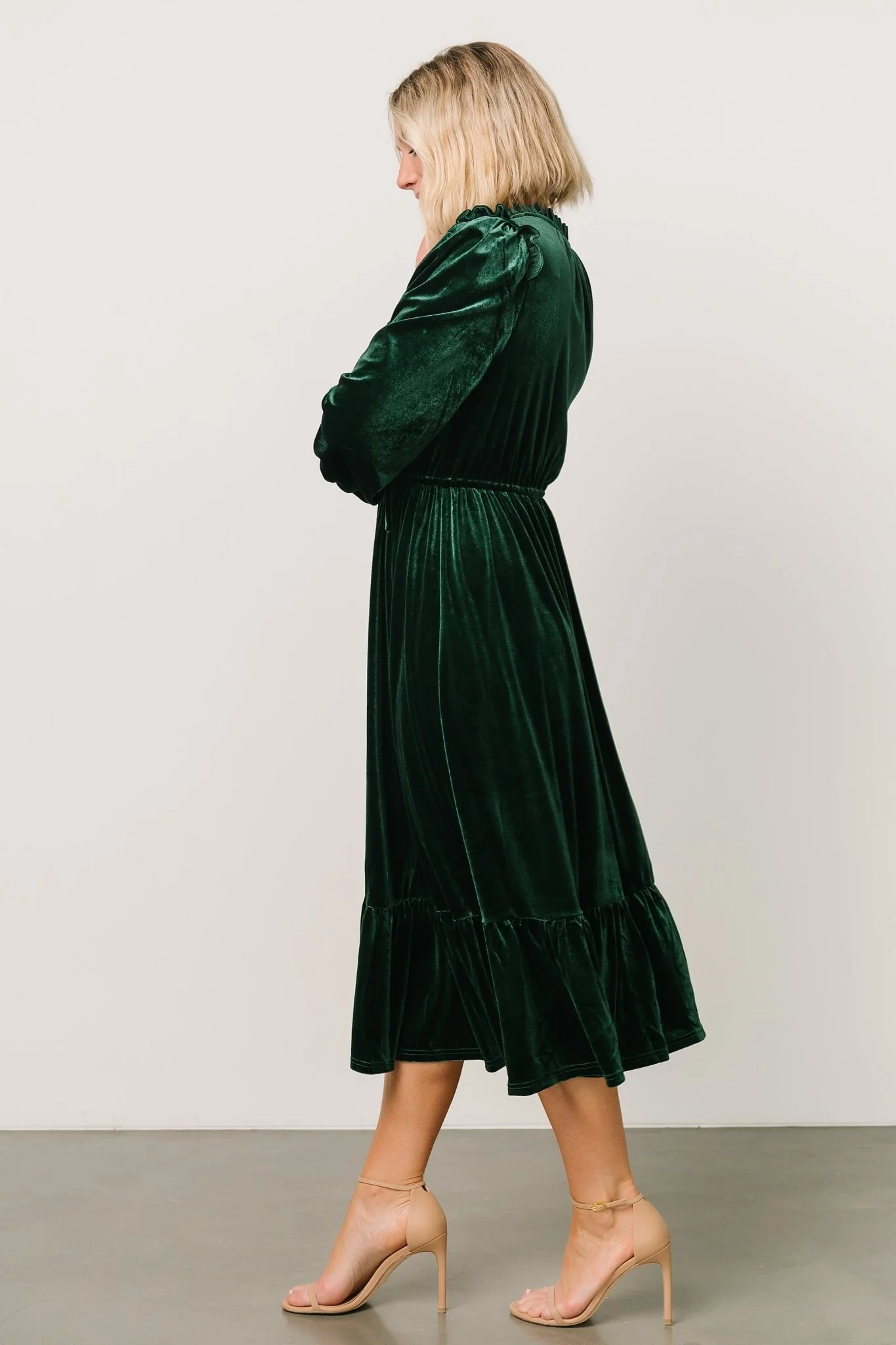 Amadora Velvet Dress | Green