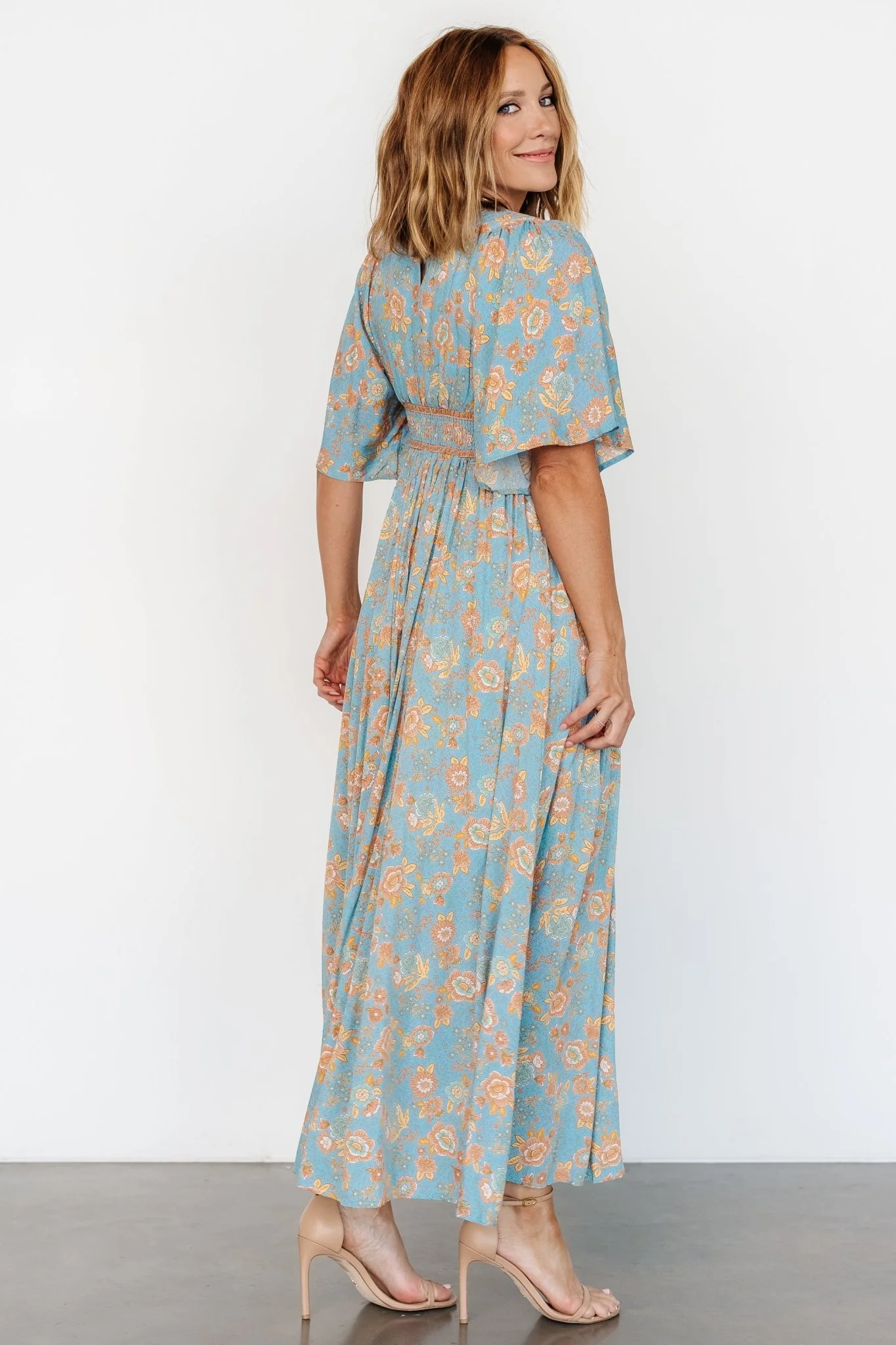 Elissa Maxi Dress | Dusty Blue Floral