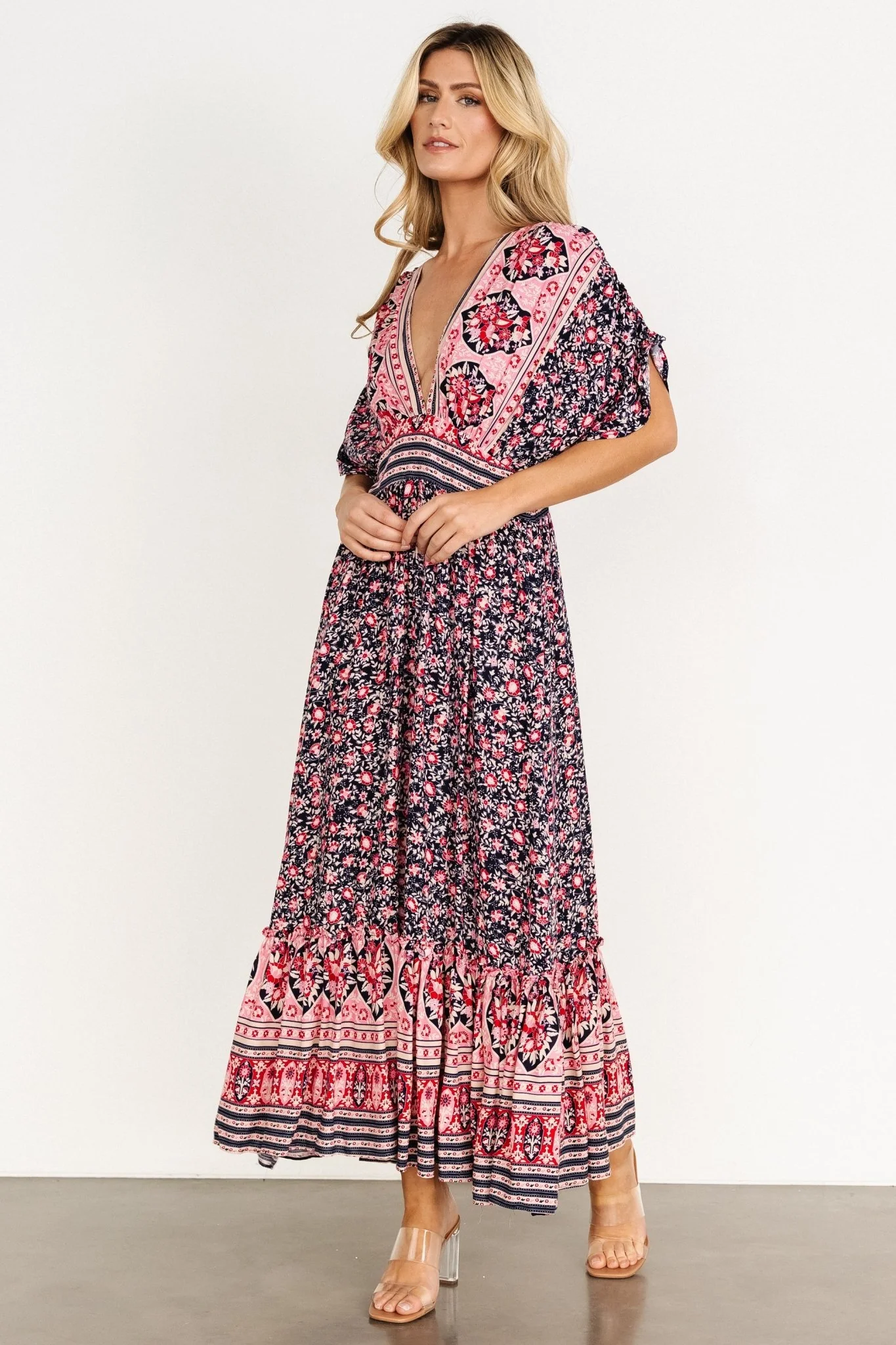 Amaris Maxi Dress | Navy Multi