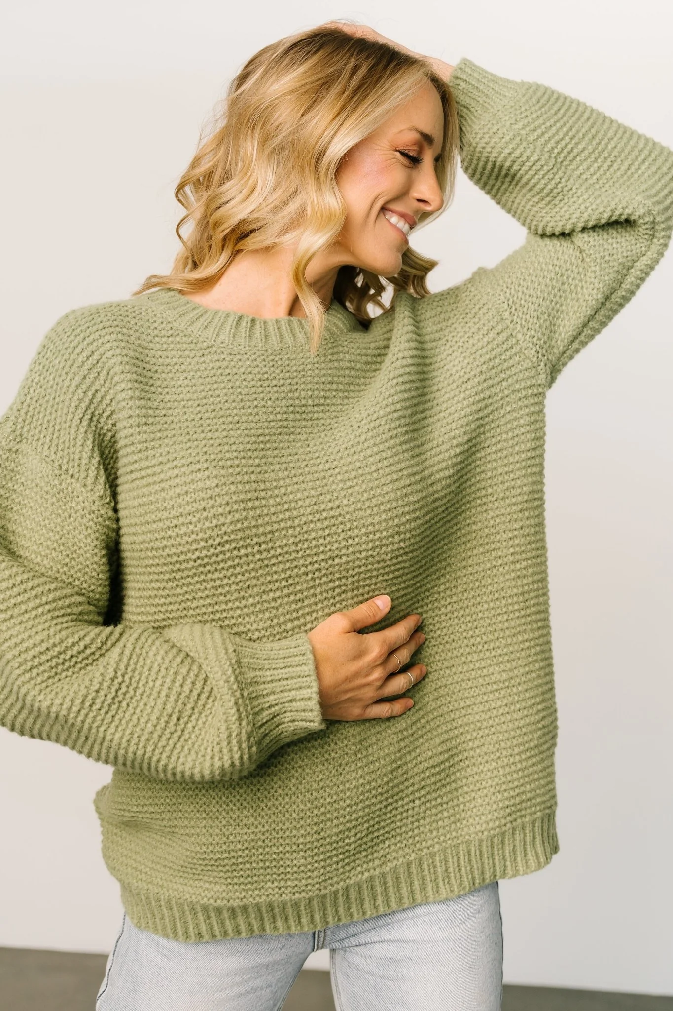 Bentley Chunky Knit Sweater | Olive