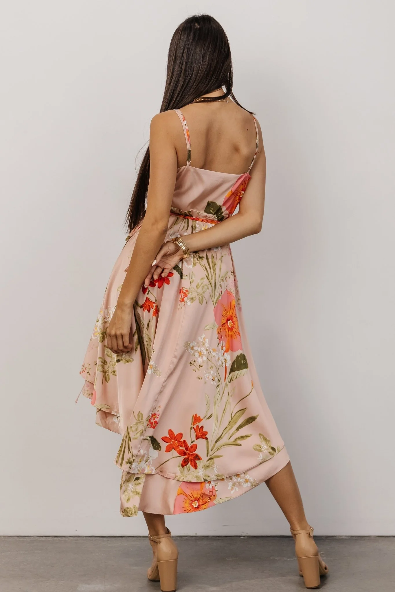 Steffi Tulip Wrap Dress | Pink Multi Floral