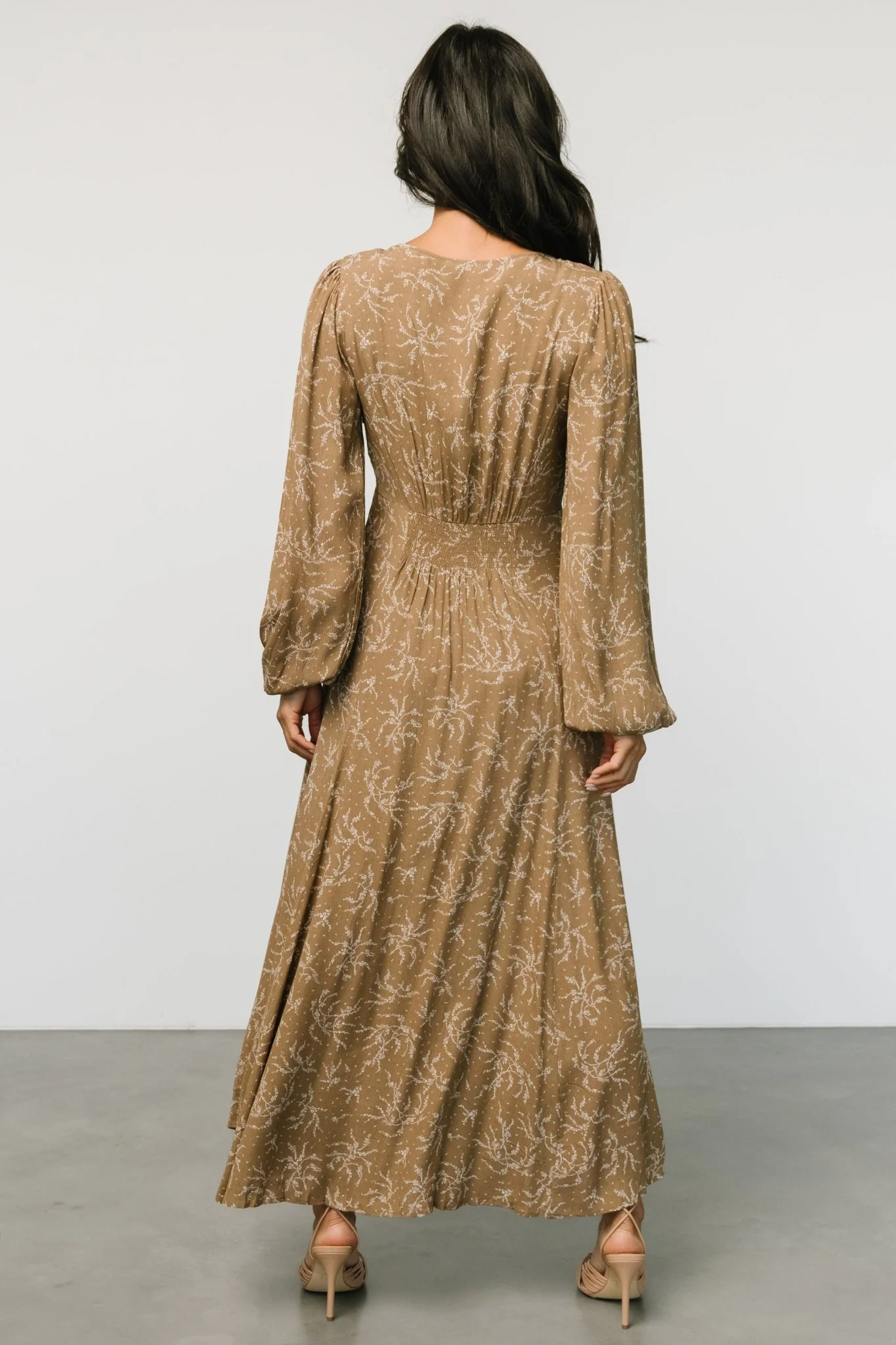 Claudine Maxi Dress | Dusty Brown Print