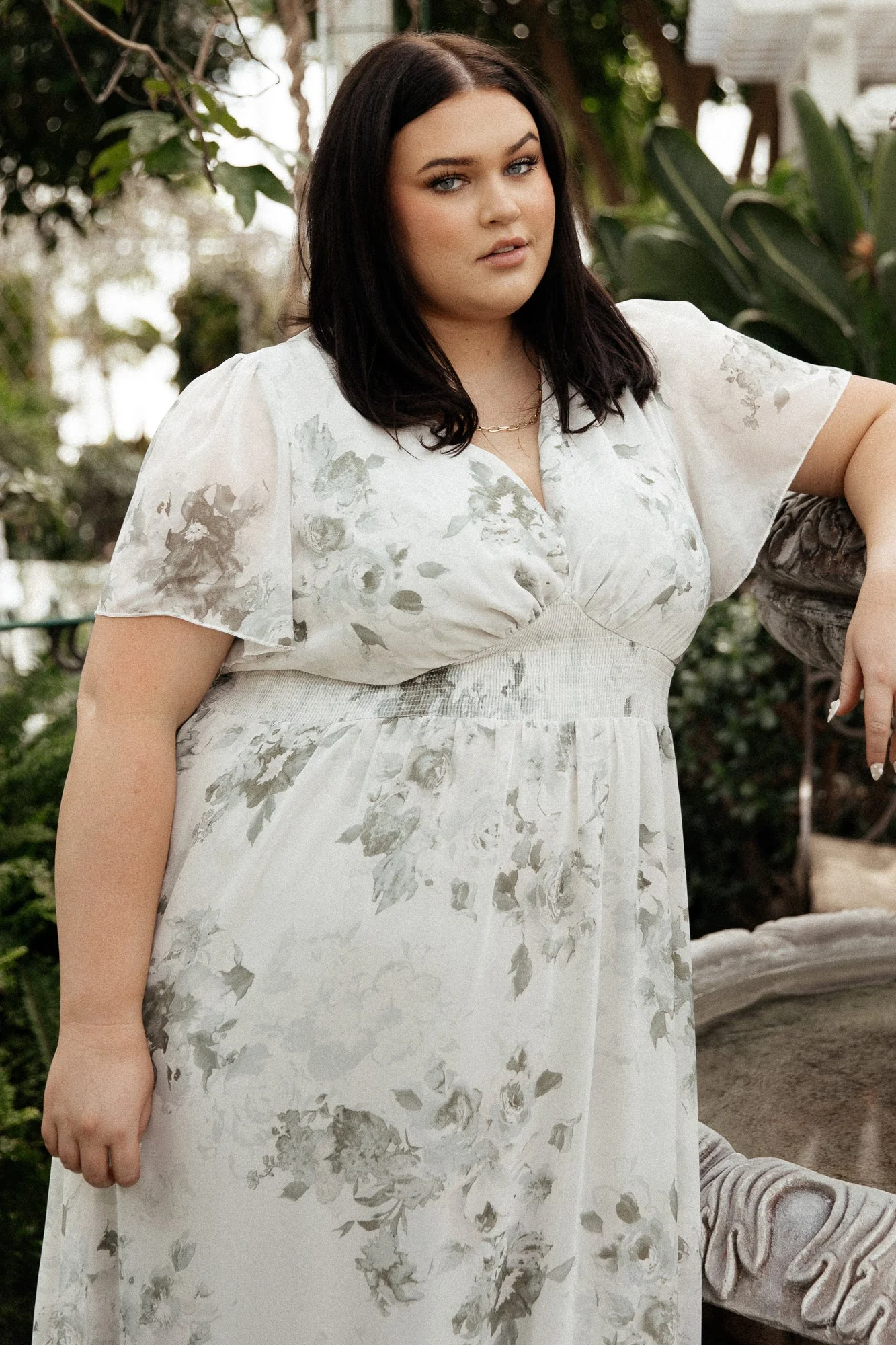 Alexandria Smocked Maxi Dress | Dusty Sage Floral