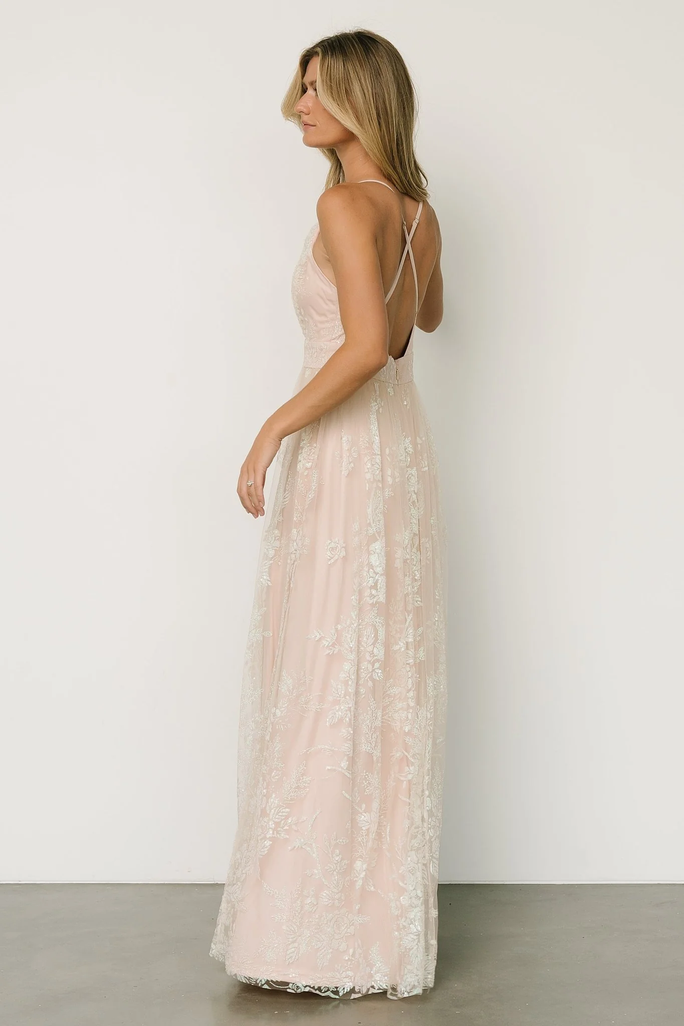 Lucienne Shimmer Maxi Gown | Ivory