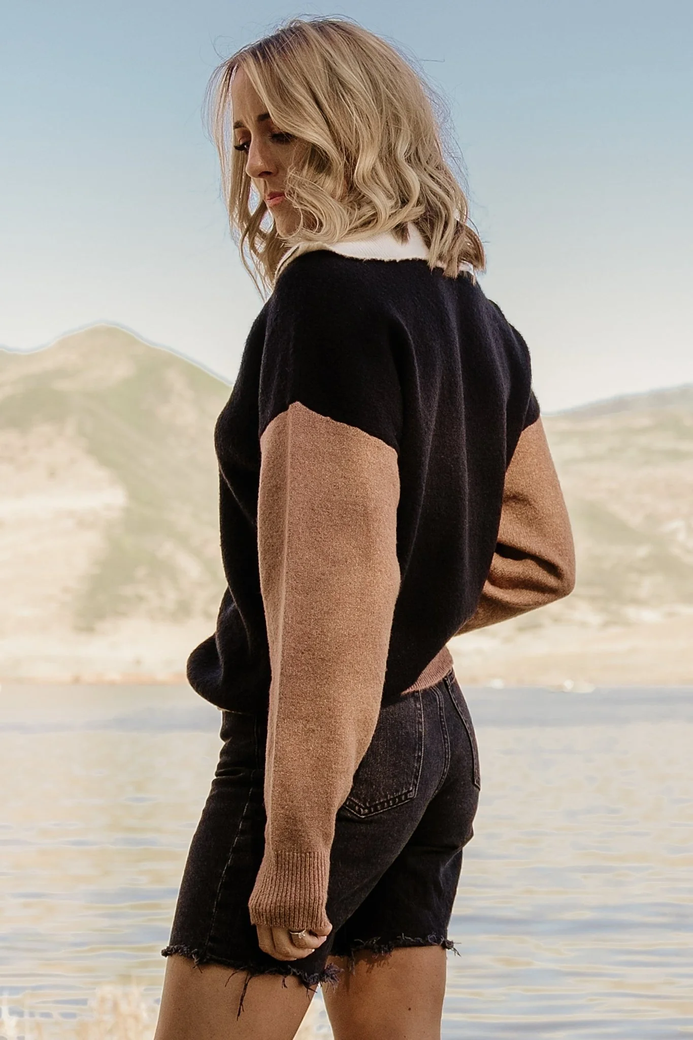 Sigrid Half-Zip Sweater | Black Multi