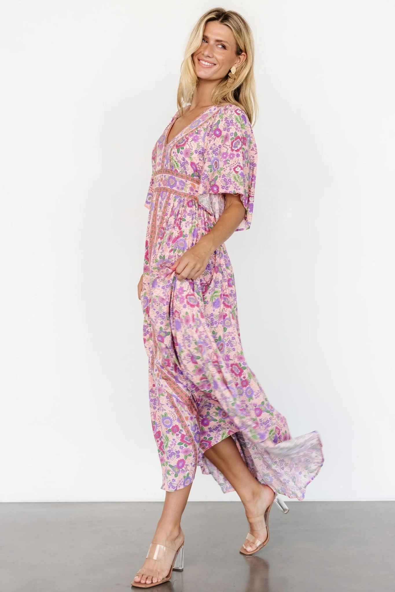 Elissa Maxi Dress | Pink Multi Floral