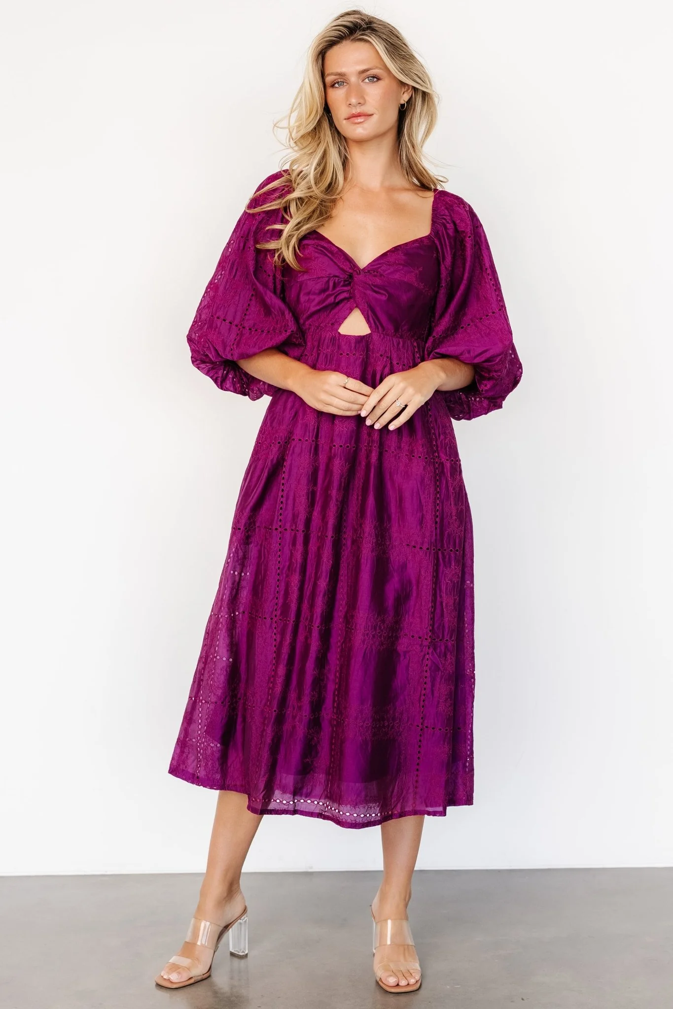 Brynn Midi Dress | Berry