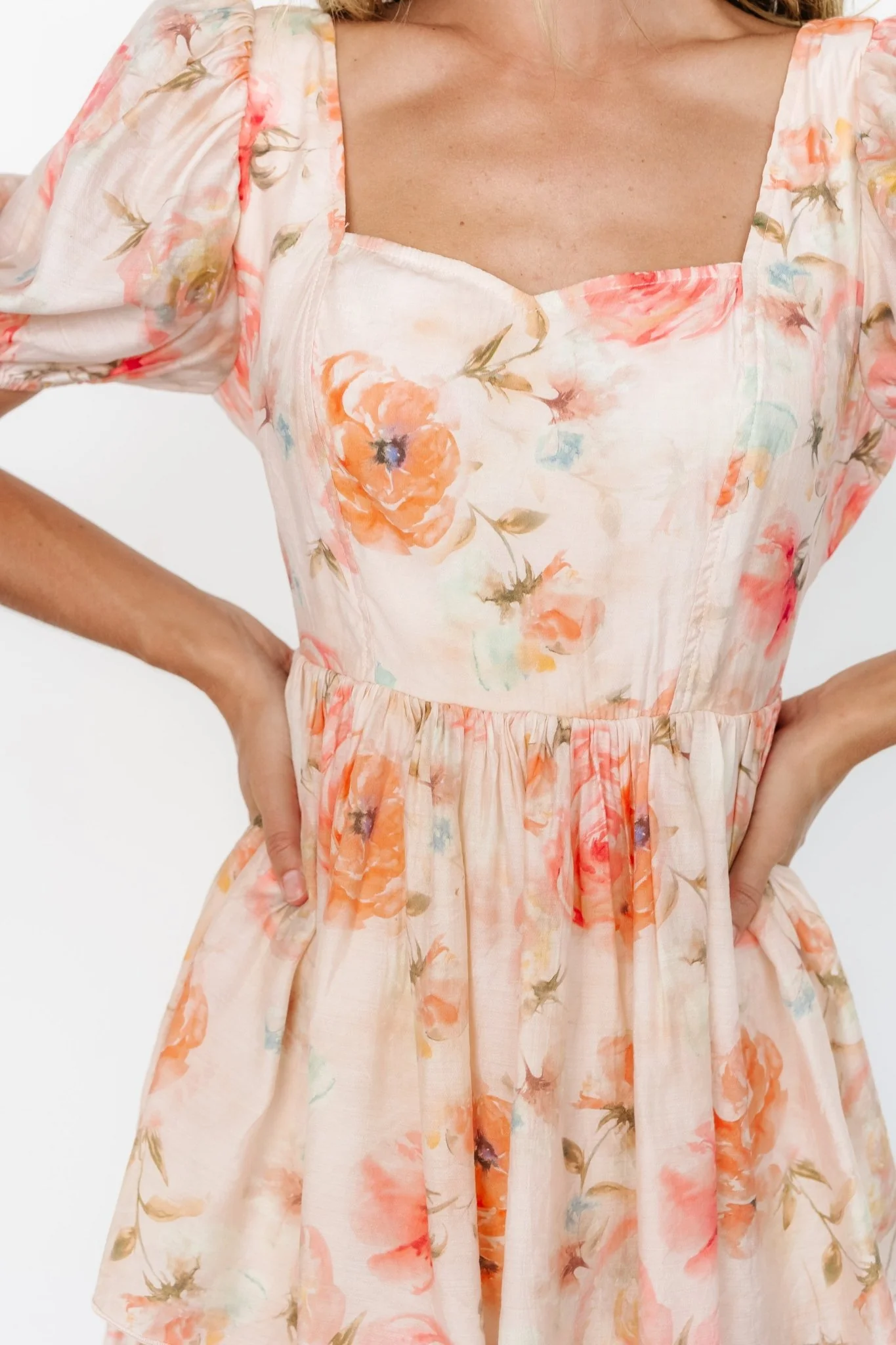 Cozette Tiered Maxi Dress | Blush Floral