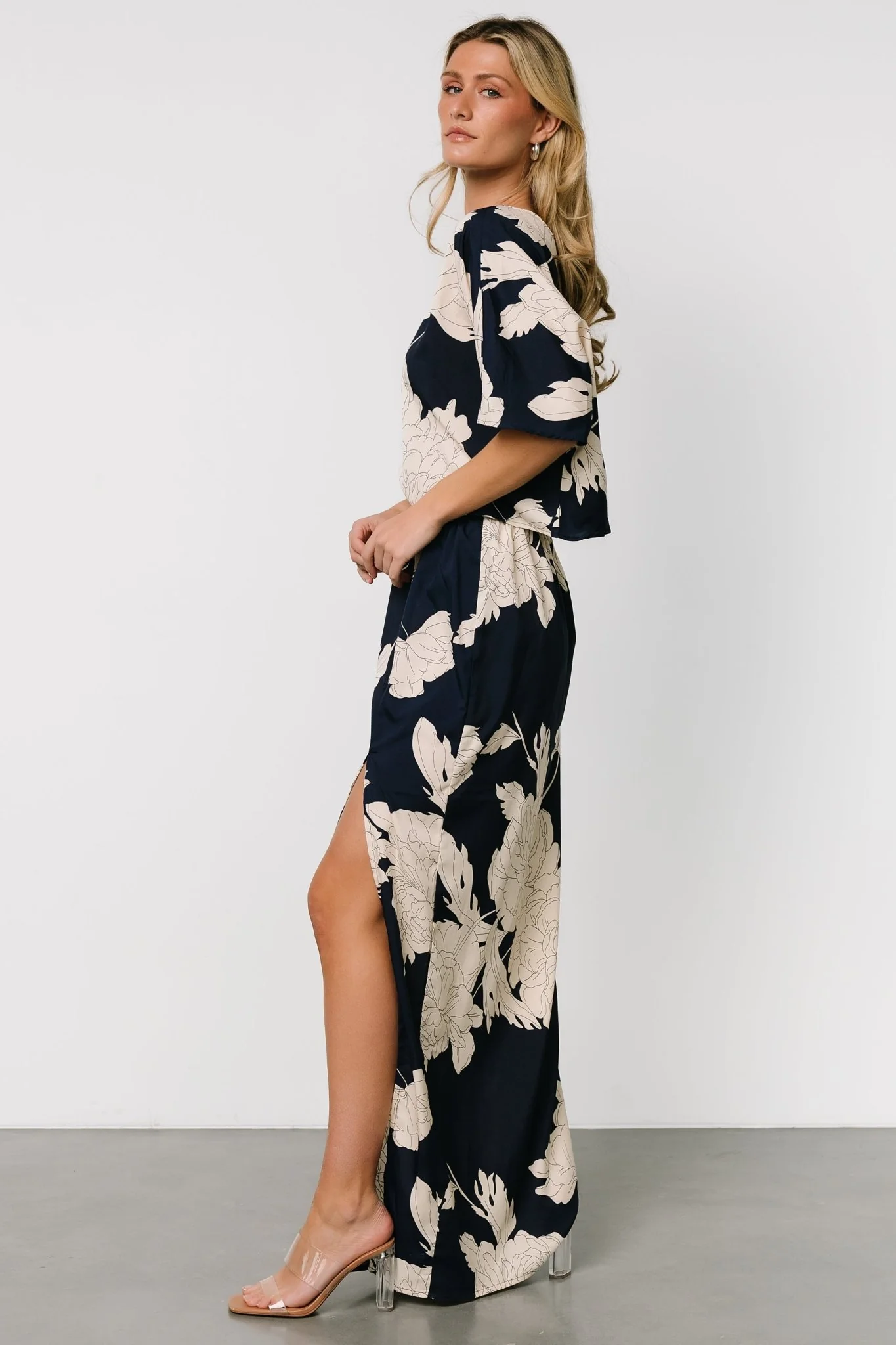 Halston Maxi Dress | Navy + Cream