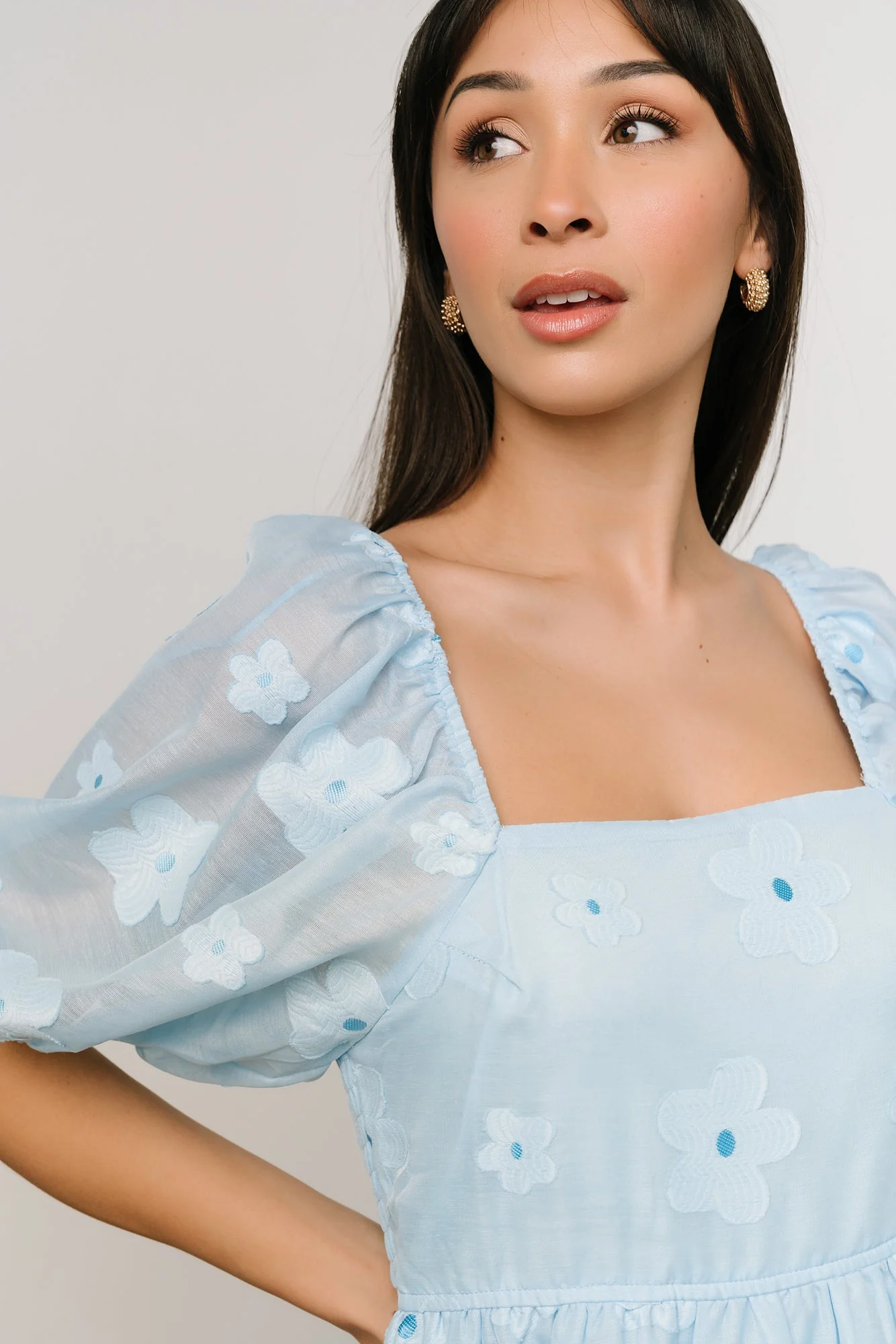 Daisy Short Dress | Blue Floral