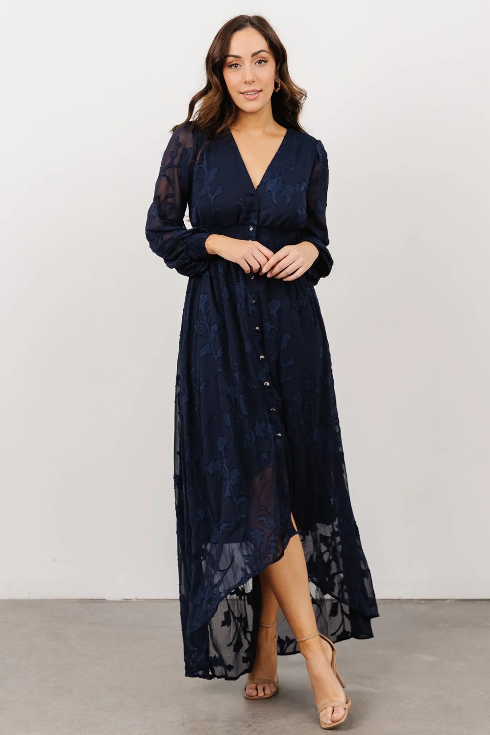 Mayfair High Low Maxi Dress | Navy