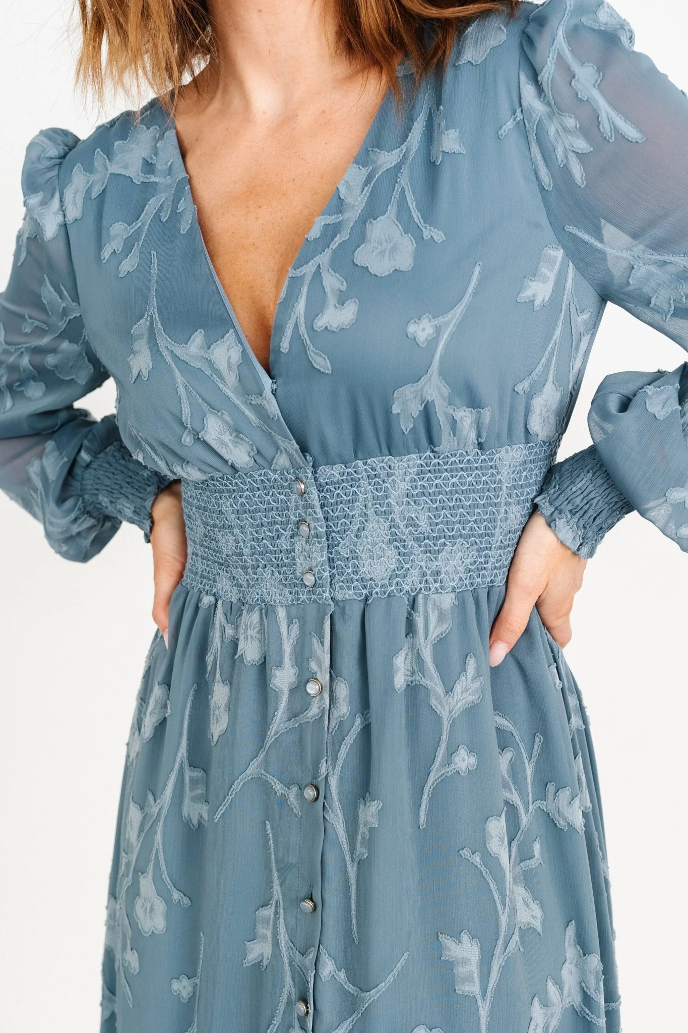 Mayfair High Low Maxi Dress | Slate Blue