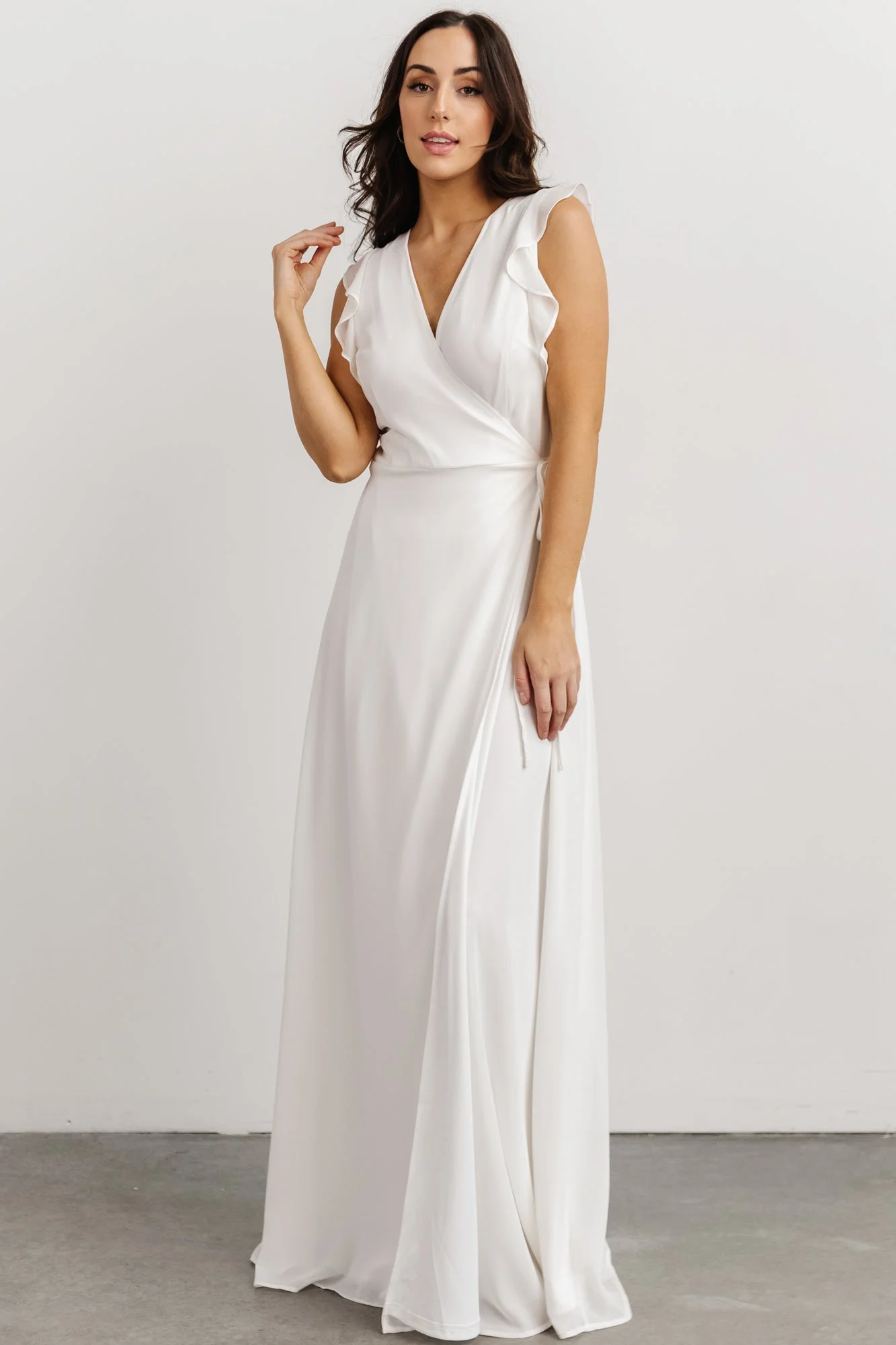 Saya Wrap Maxi Dress | Off-White
