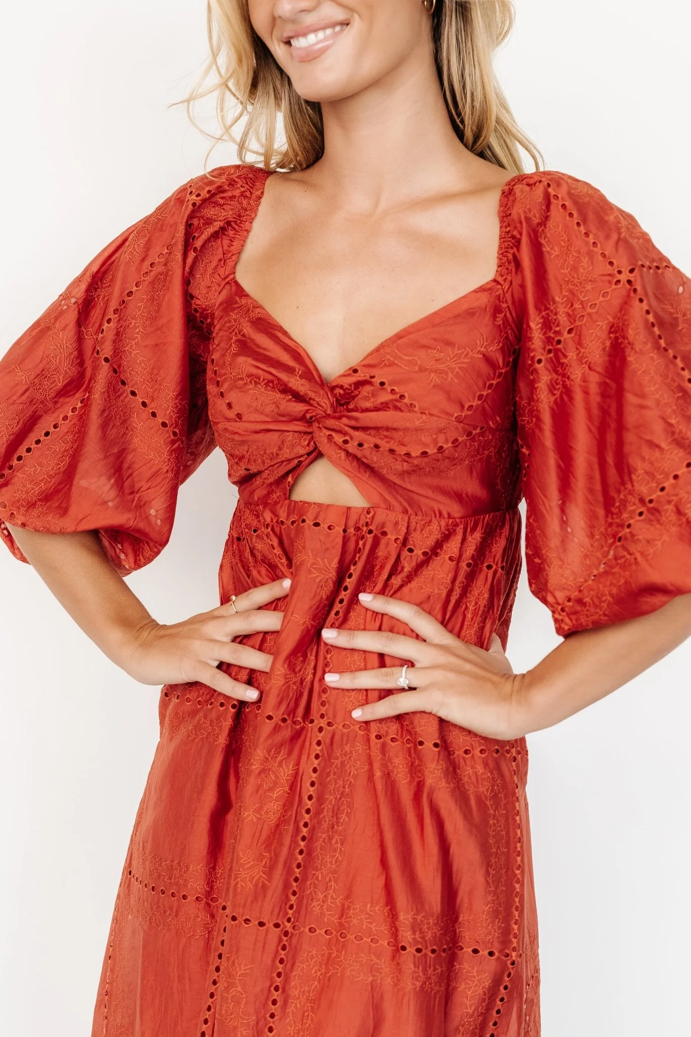 Brynn Midi Dress | Rust