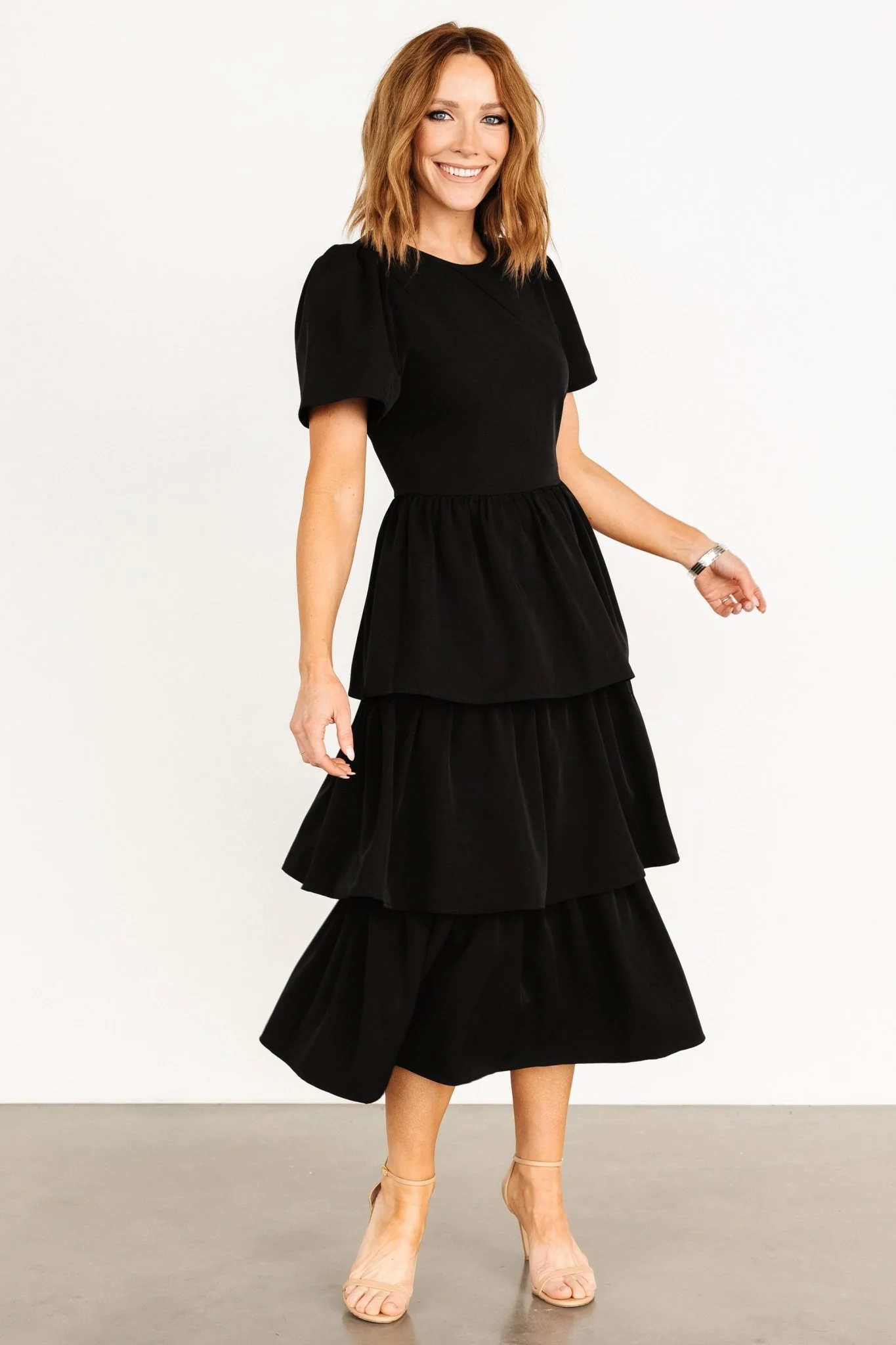 Cadenza Tiered Maxi Dress | Black