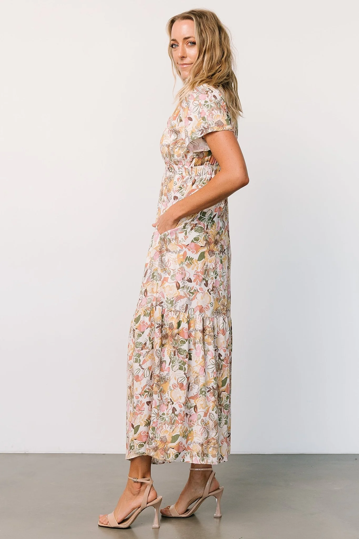 Cassie Short Sleeve Dress | Multi Floral