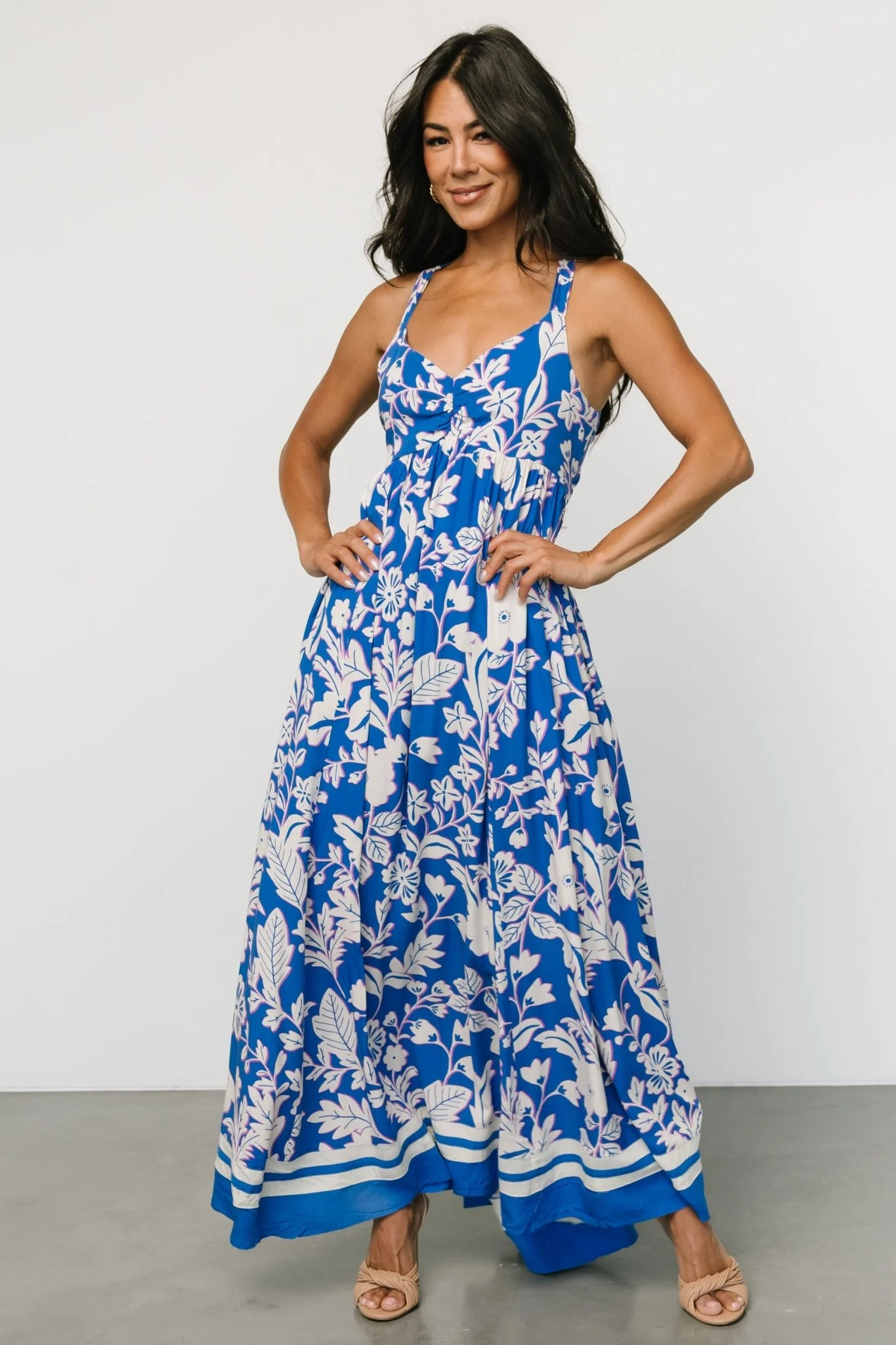 Atalanta Back Tie Maxi Dress | Blue Print