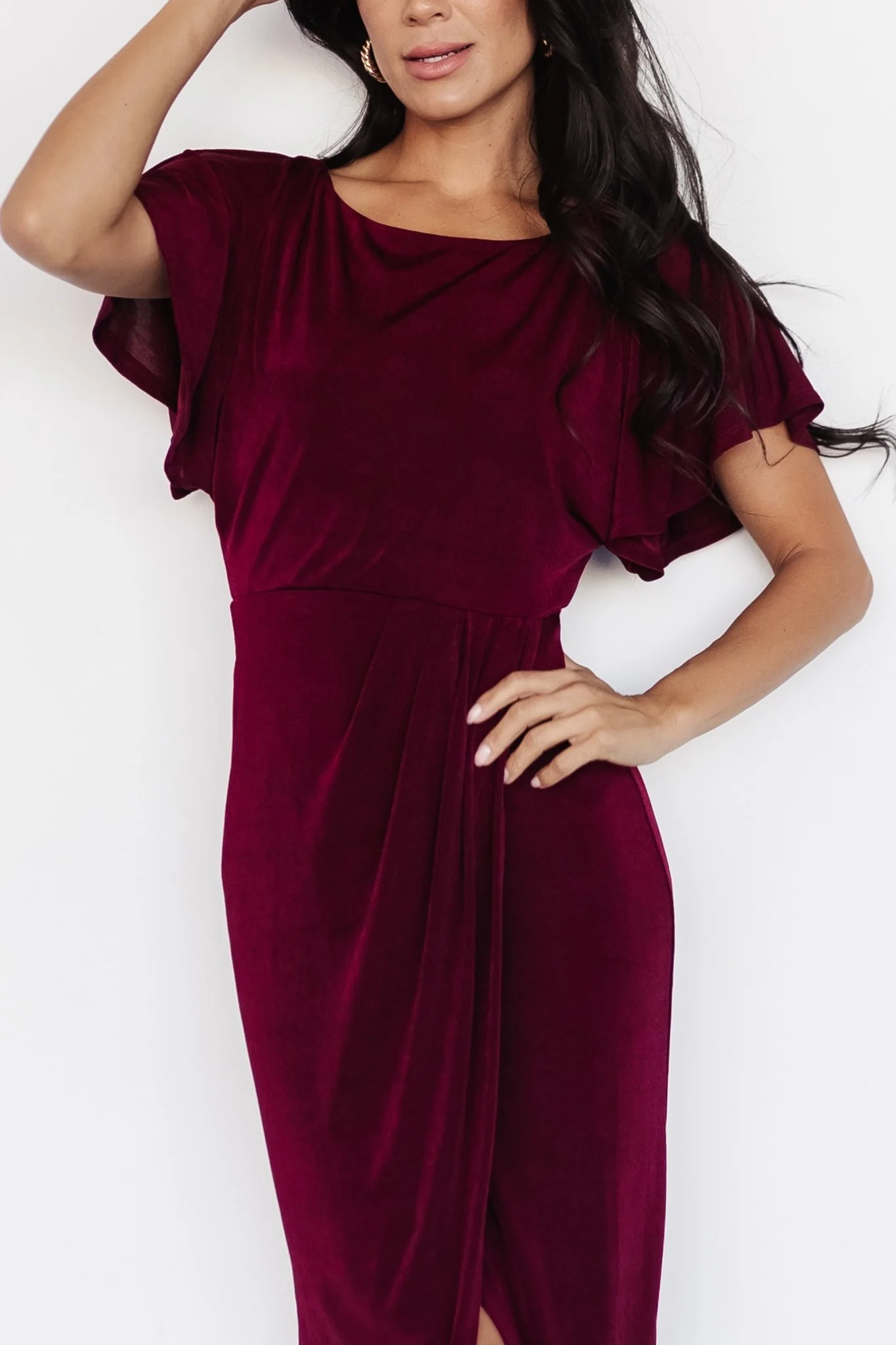 Mercy Midi Dress | Burgundy