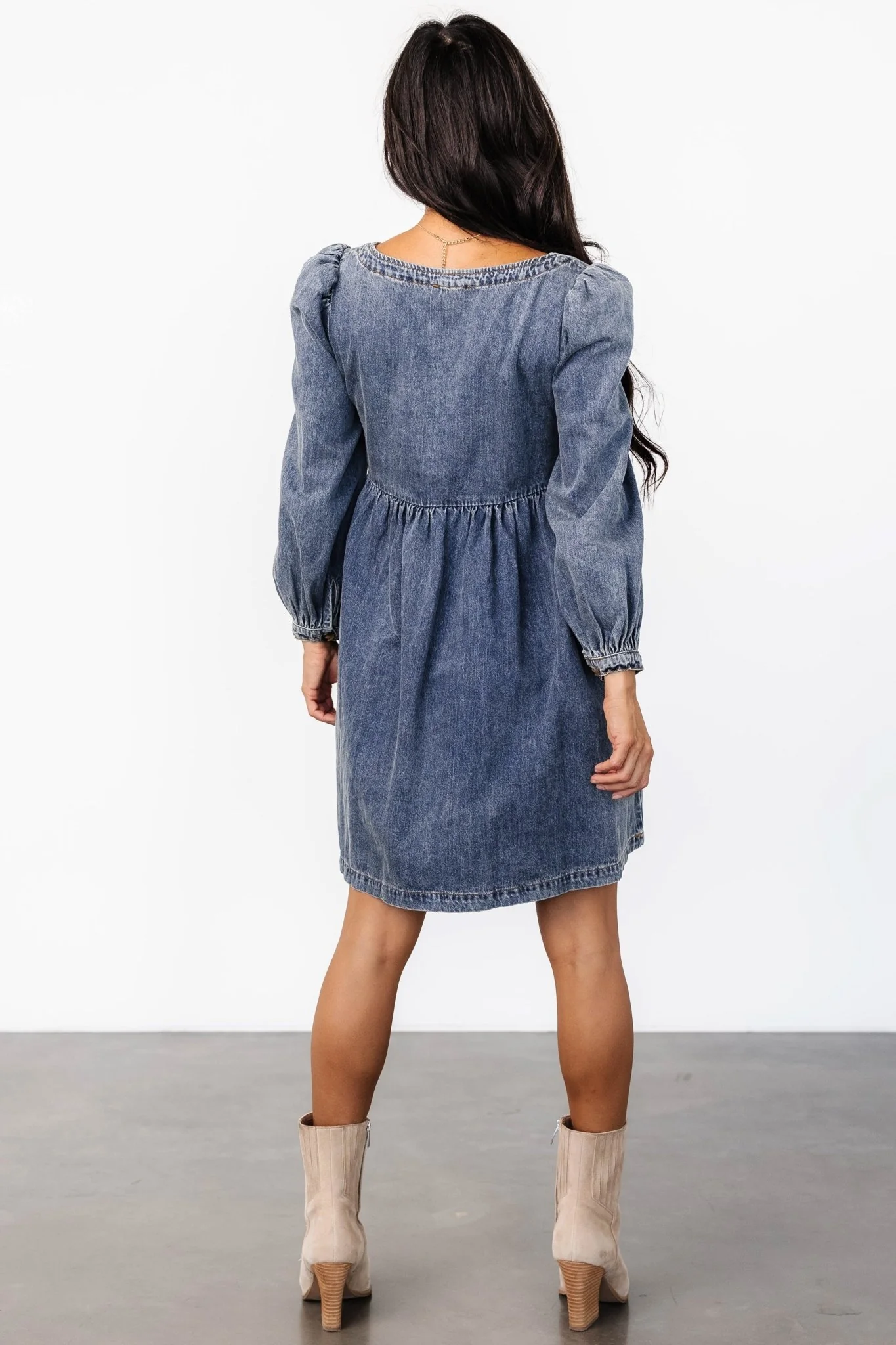 Gretchen Denim Short Dress | Blue