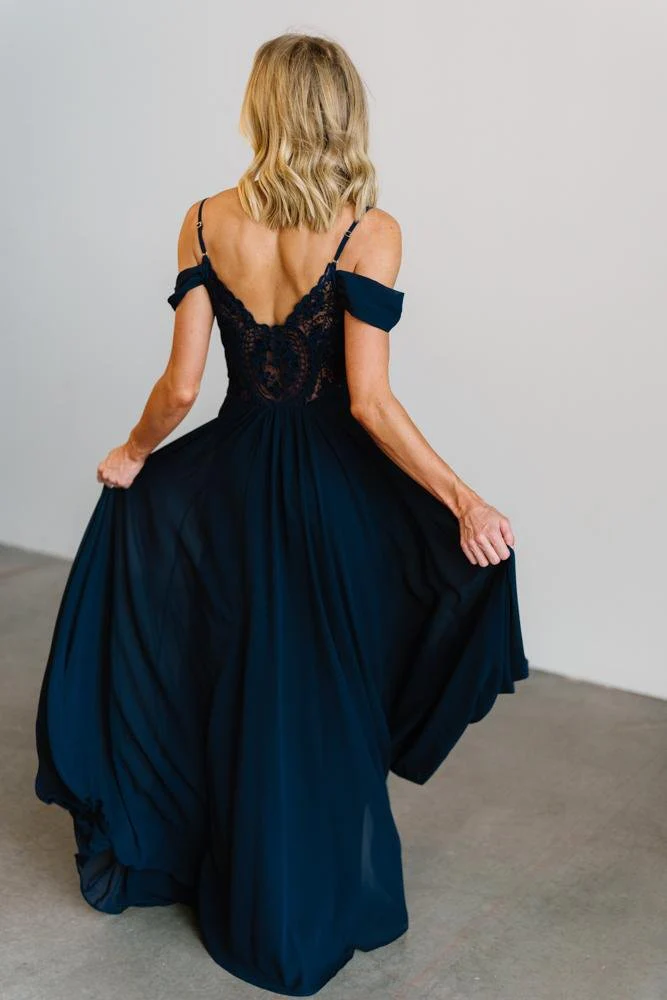 Bianca Lace Maxi Dress | Navy