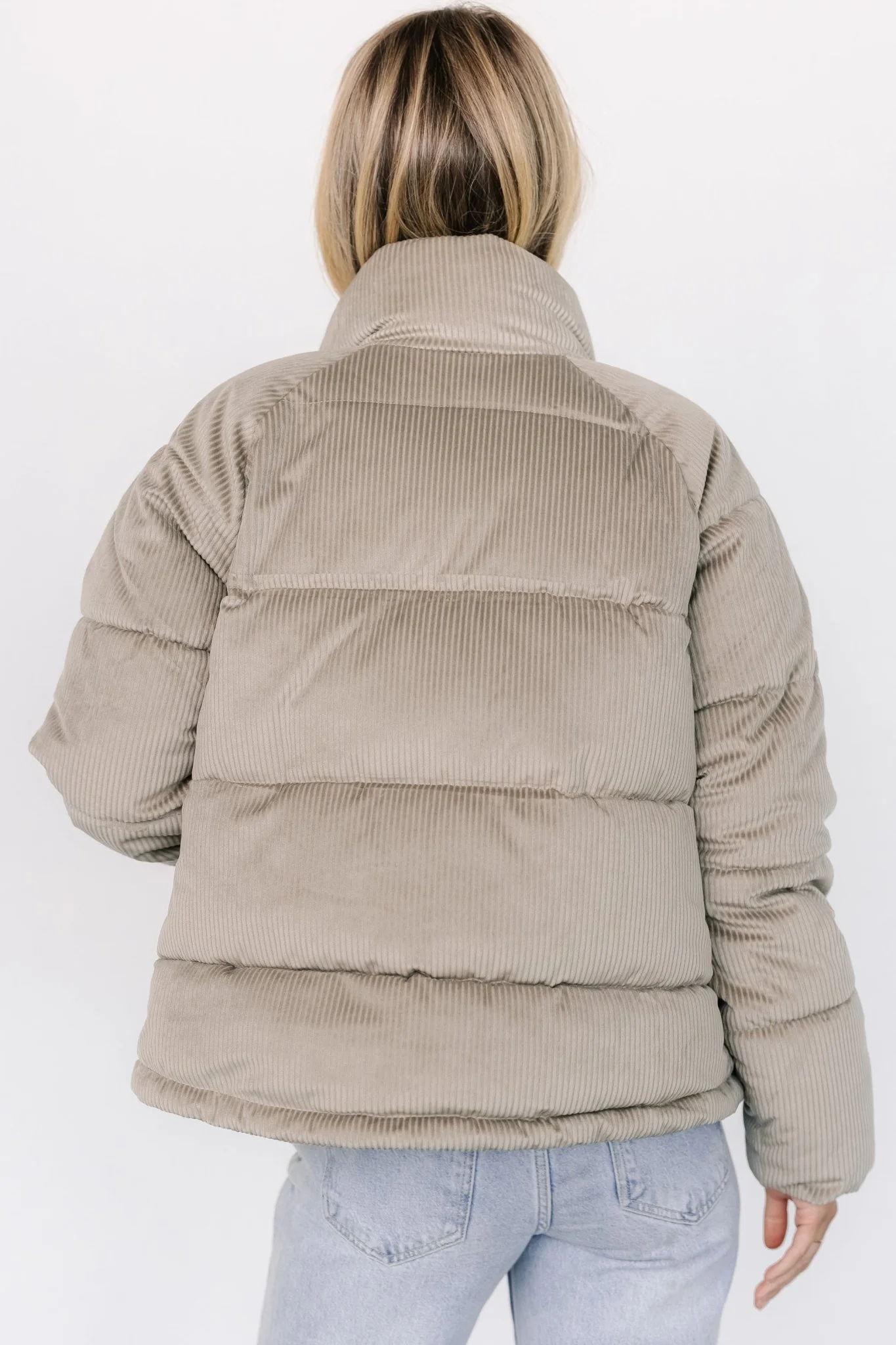 Holden Corduroy Puffer Jacket | Dusty Sage