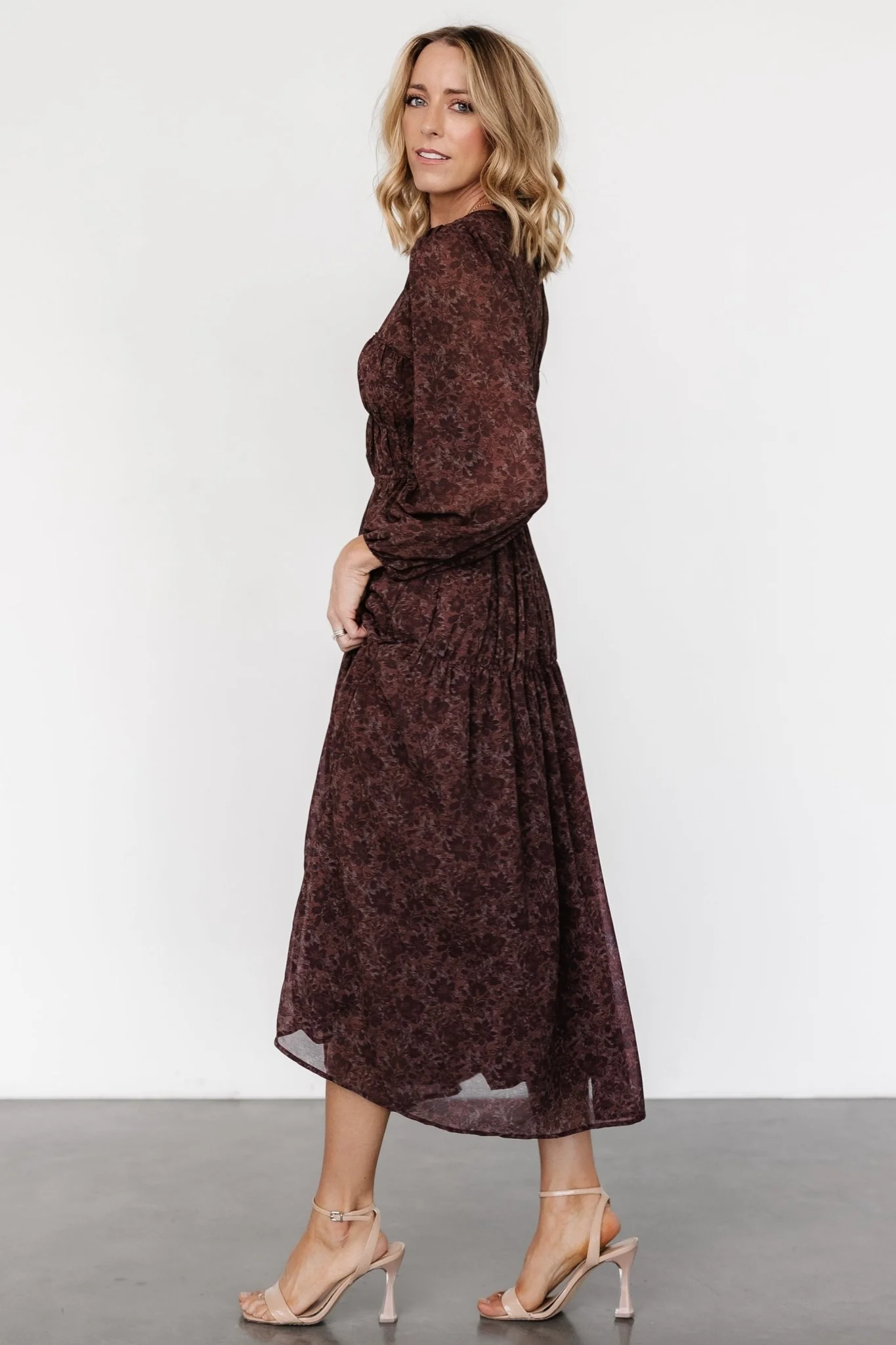 Madelyn Maxi Dress | Brown Floral
