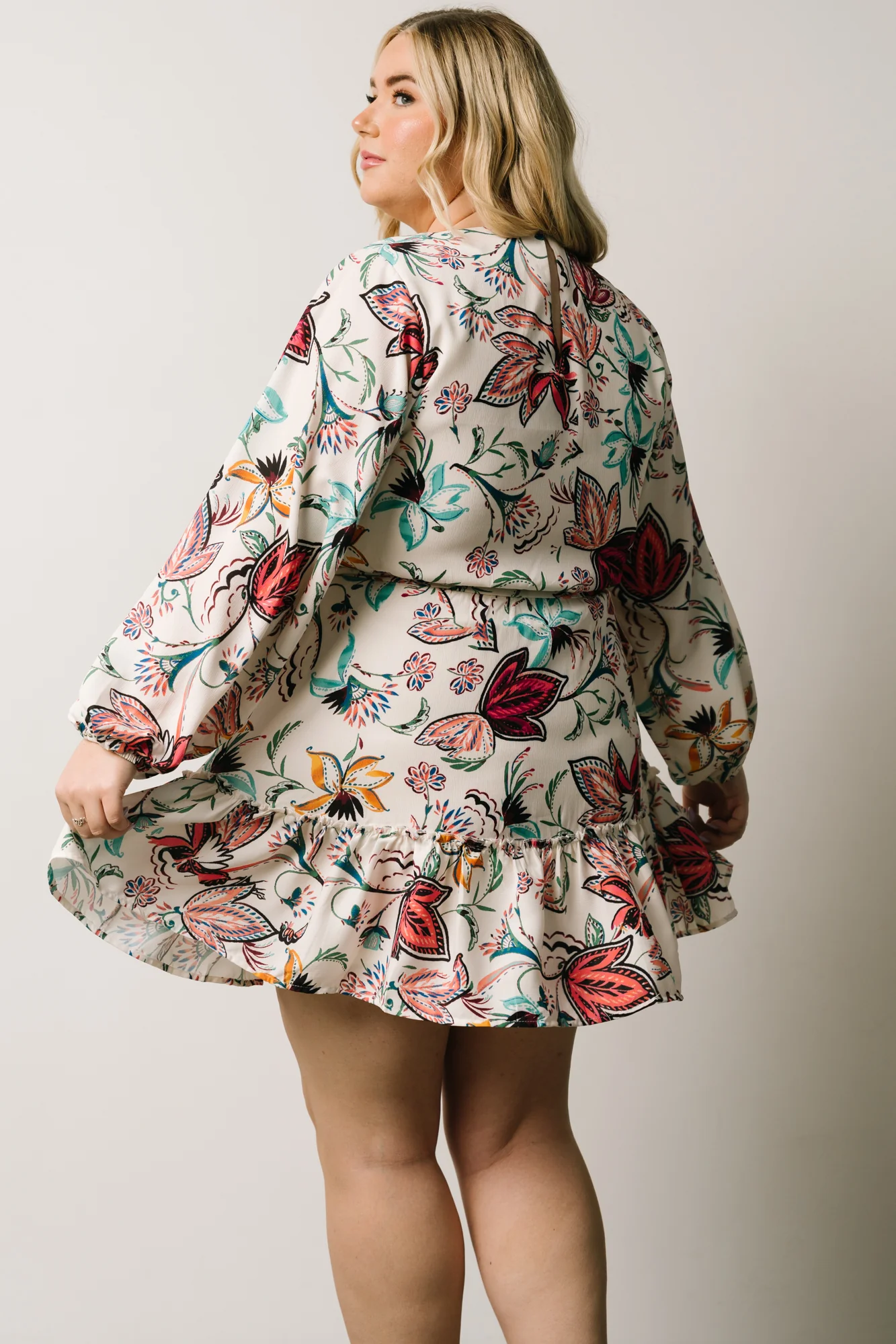 Tally Mini Dress | Off White Multi Print