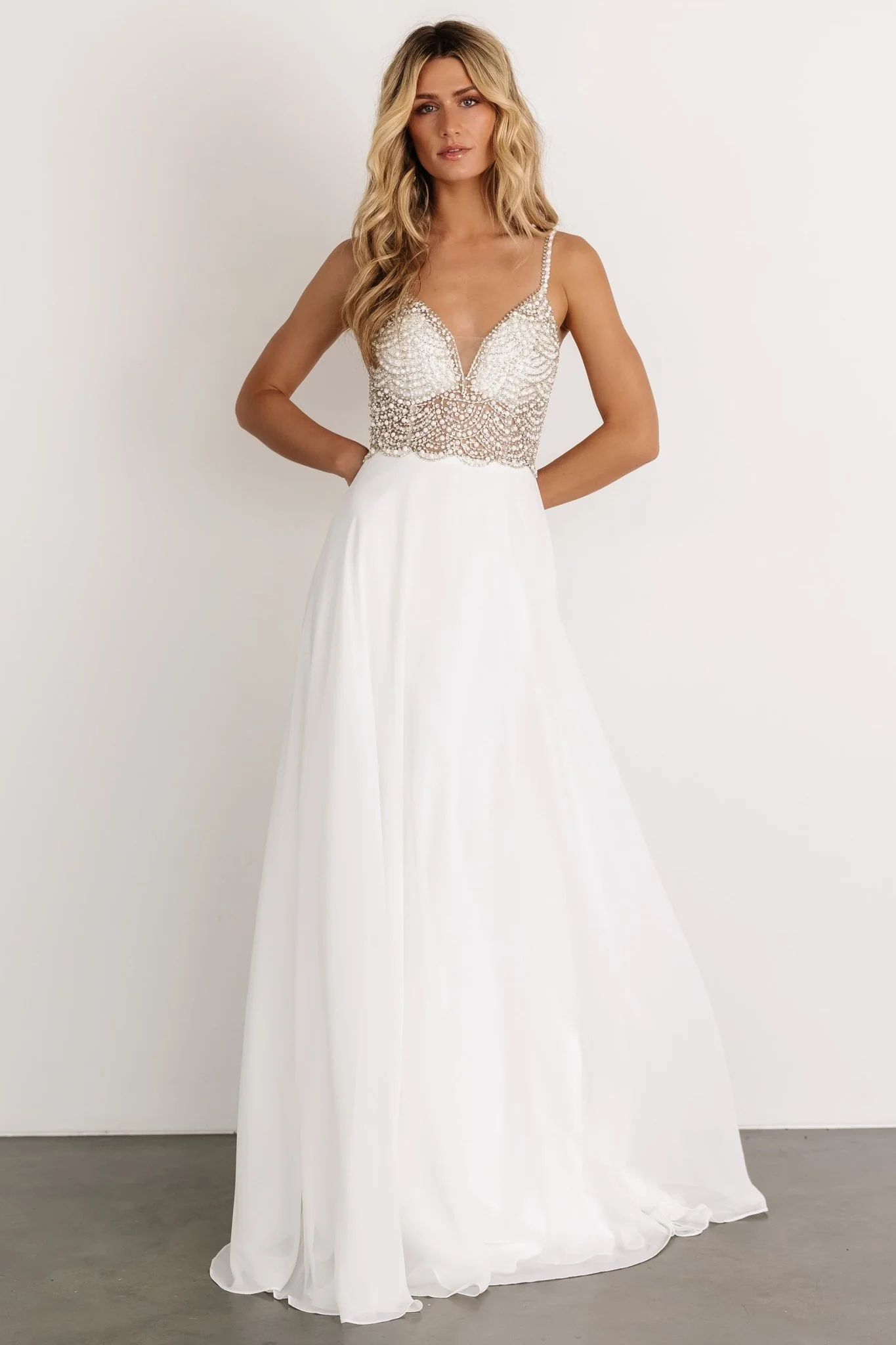 Honor Beaded Bridal Gown | Off White