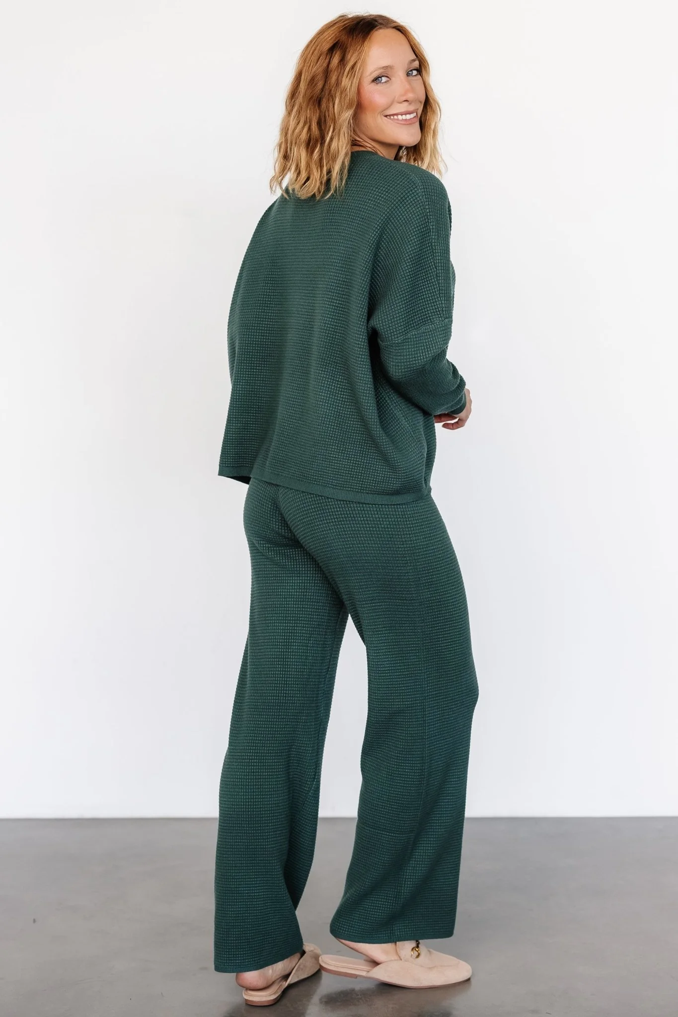 Owen Waffle Pants | Green
