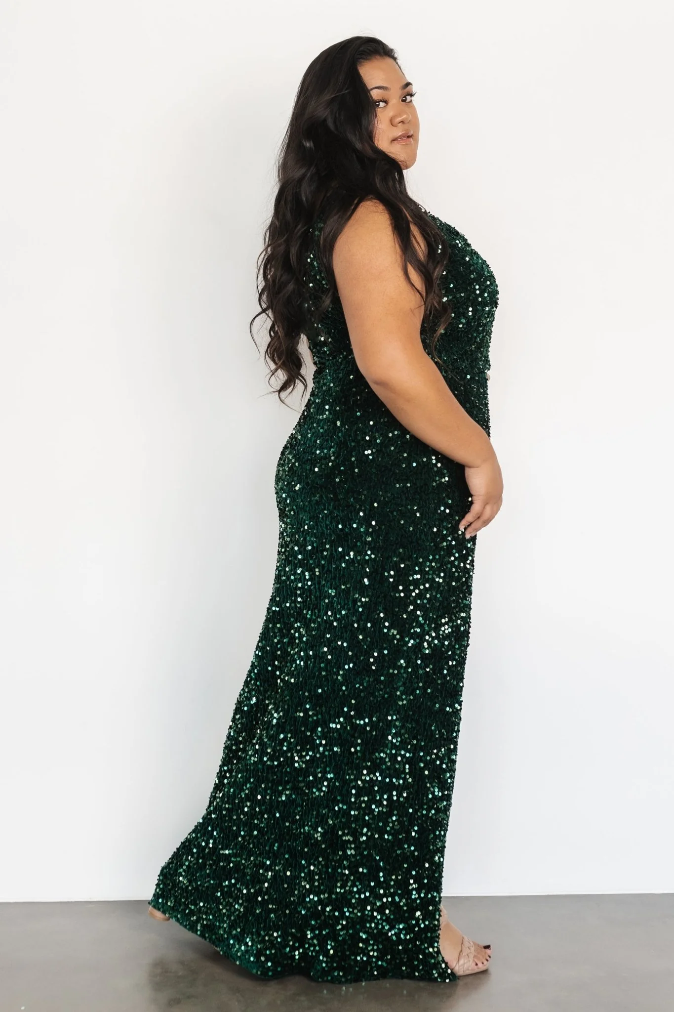 Marilyn Sequin Maxi Gown | Emerald