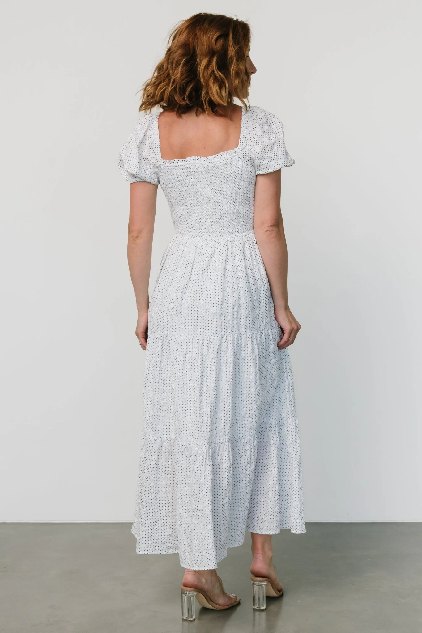 Calliope Smocked Maxi Dress | White Print