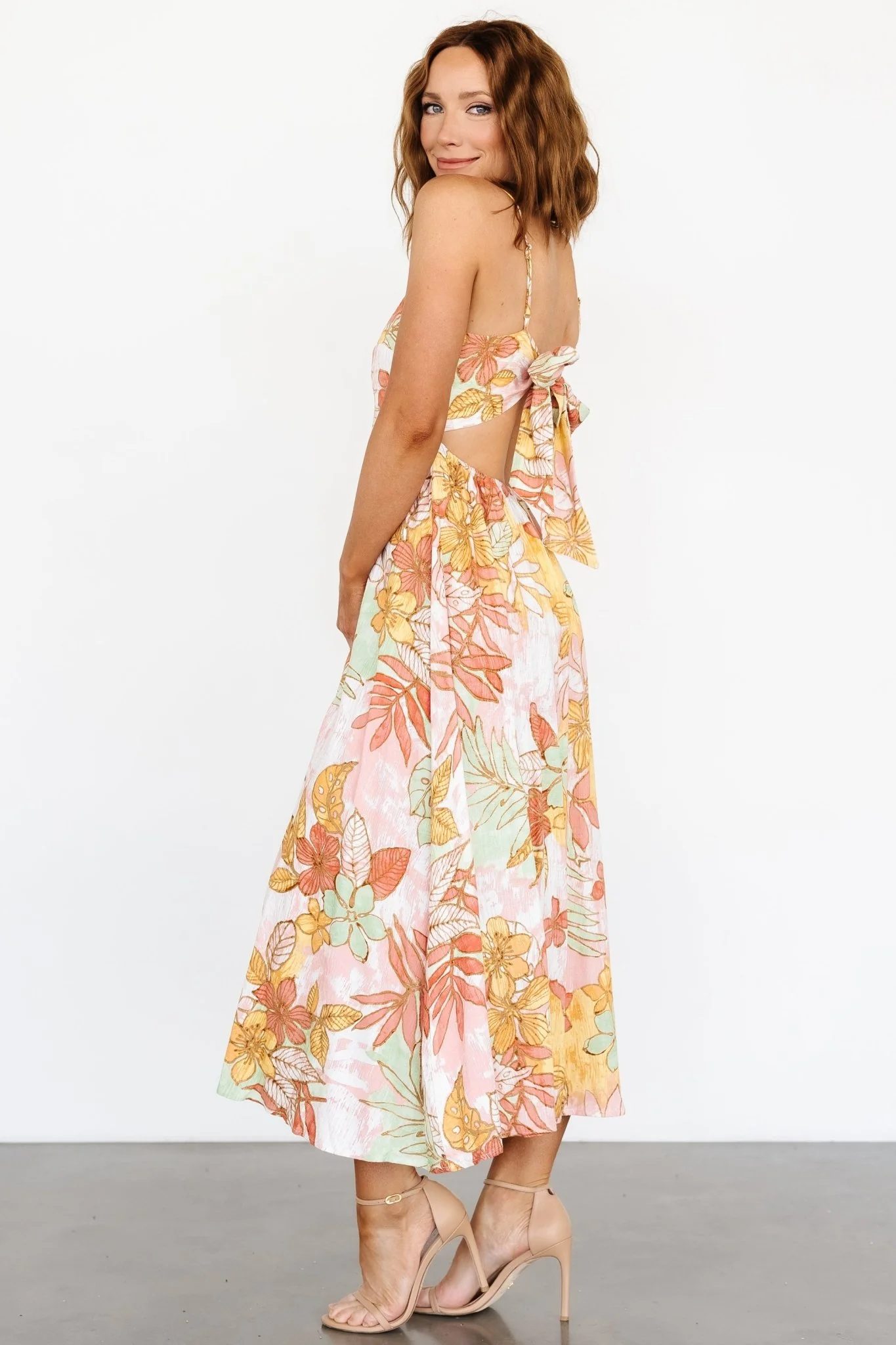 Hilo Back Tie Maxi Dress | Multi