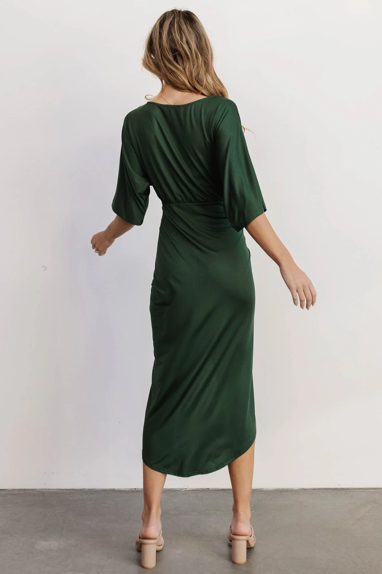 Solana Ruched Dress | Hunter Green