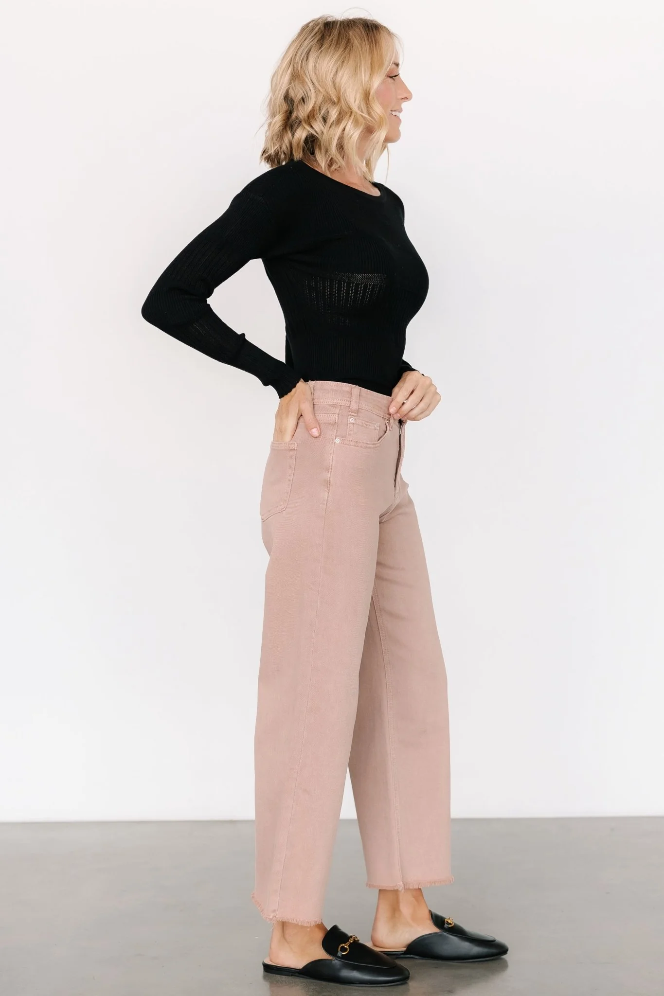Spence Denim Pants | Dusty Rose