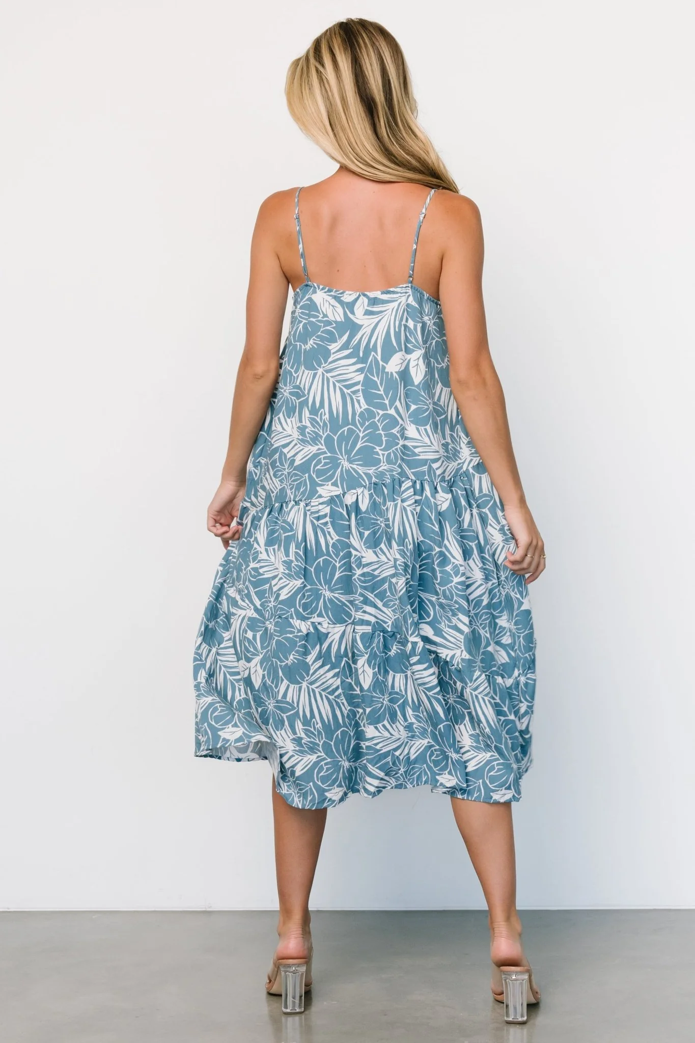 Sonora Midi Dress | Dusty Blue Print