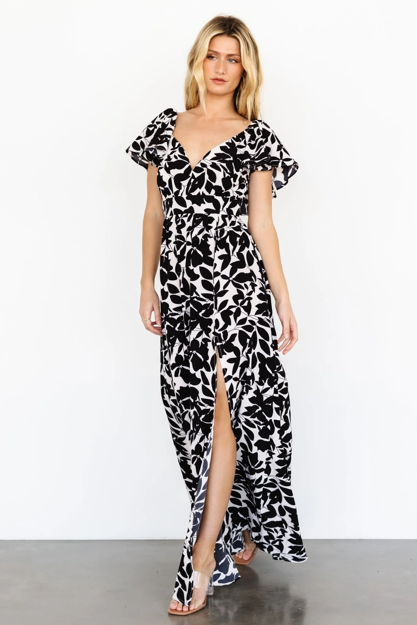 Adira Maxi Dress | Black Floral