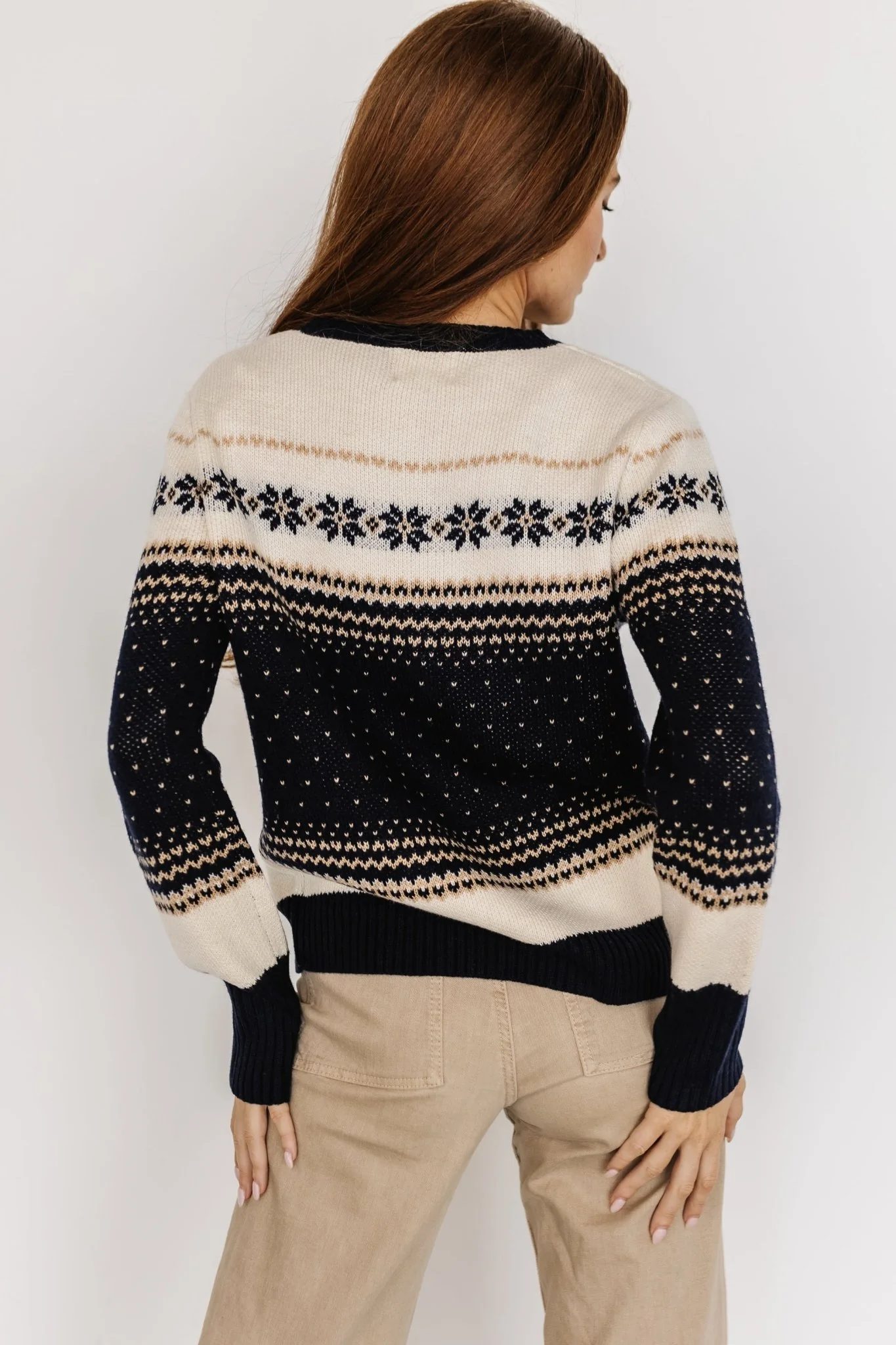 Griffin Knit Sweater | Navy Multi