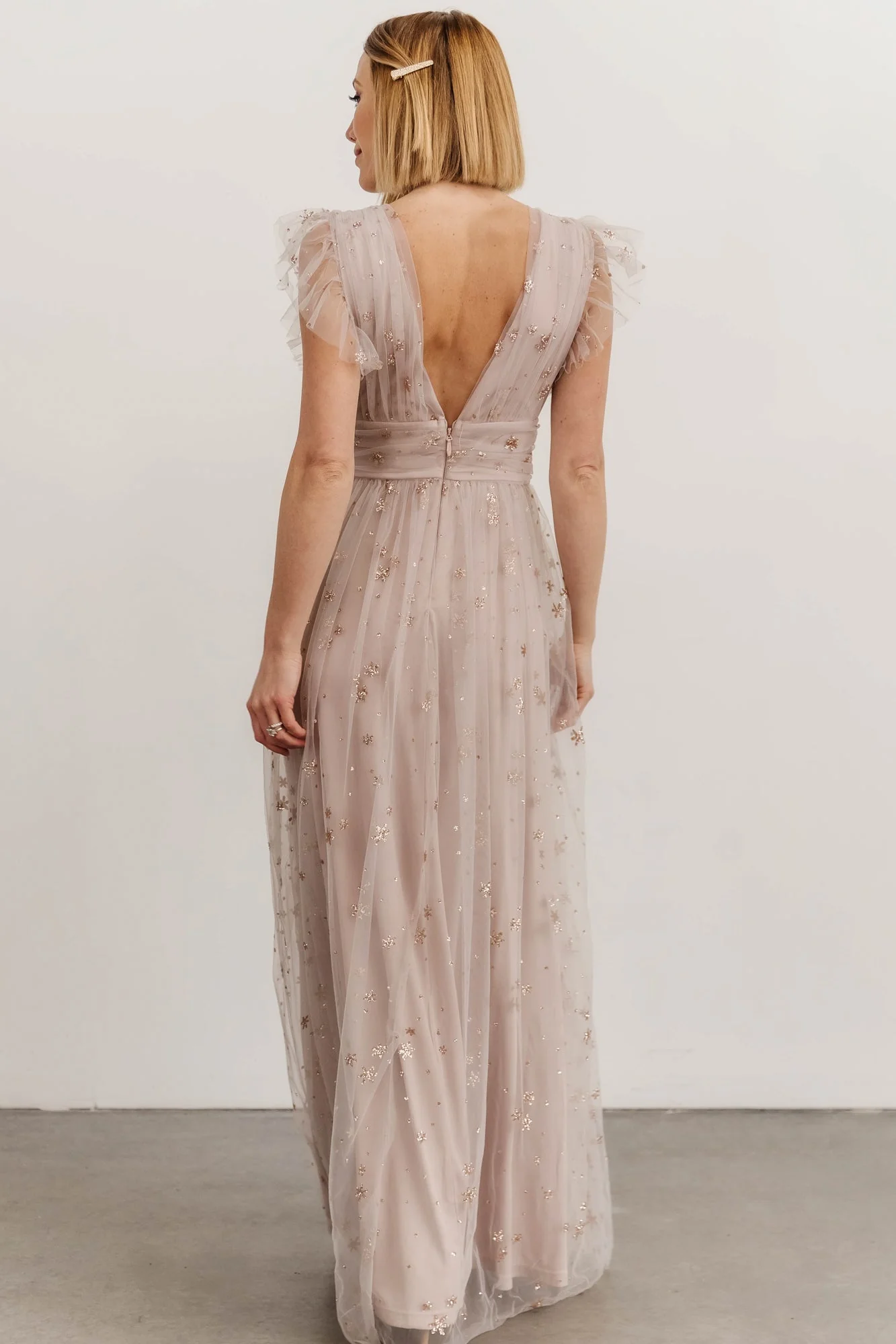 Nova Shimmer Maxi Dress | Dusty Lilac