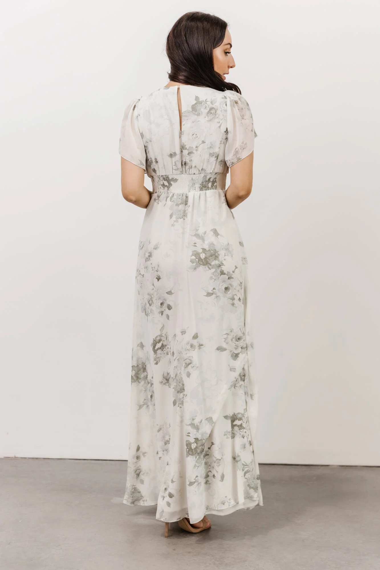 Alexandria Smocked Maxi Dress | Dusty Sage Floral