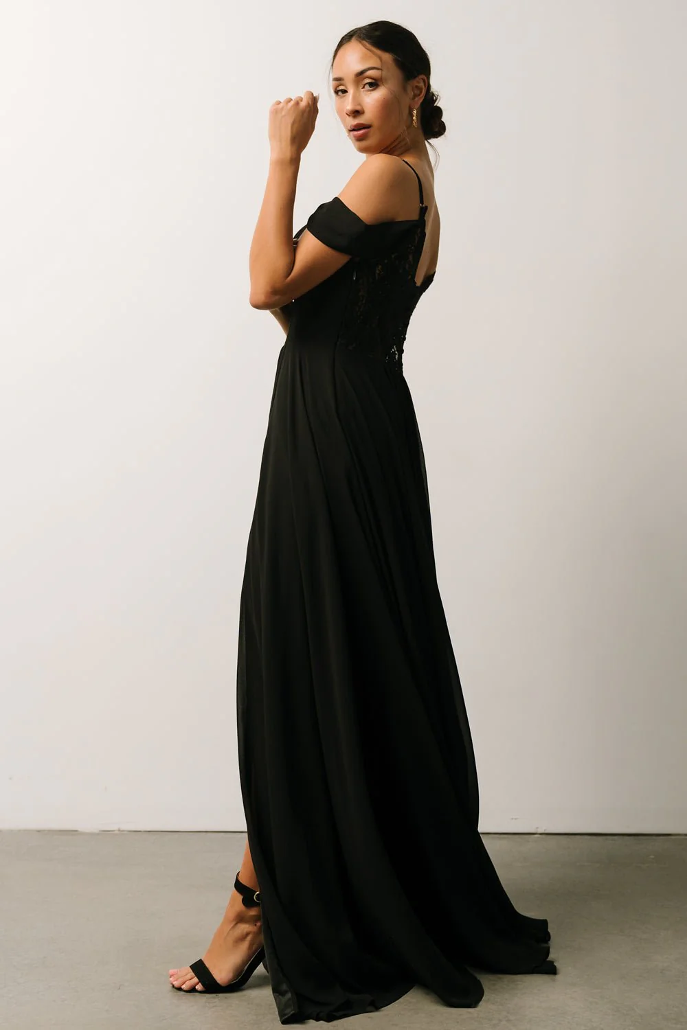 Bianca Lace Maxi Dress | Black
